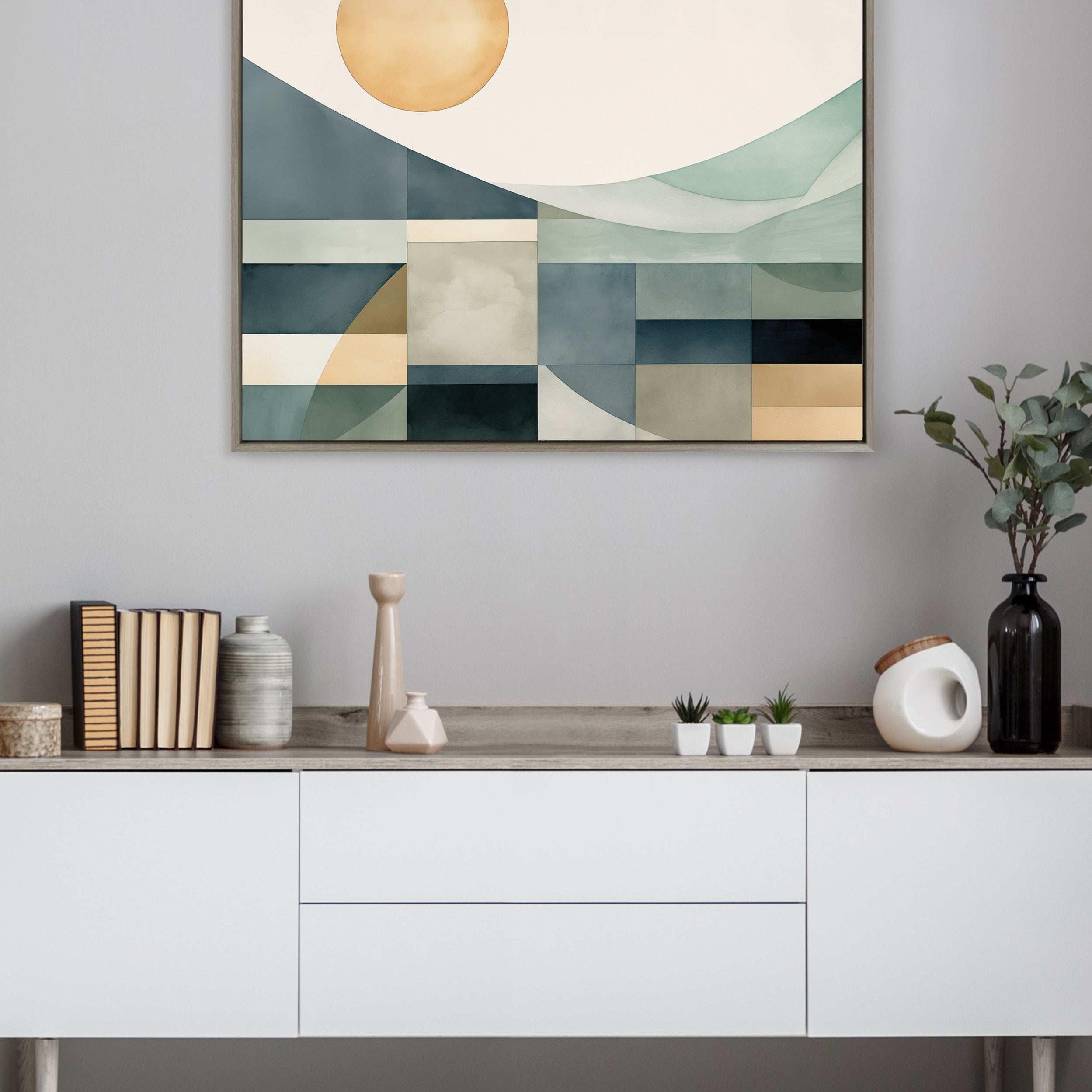 Framed Canvas 31.5x41.5 Sylvie Graywash 6