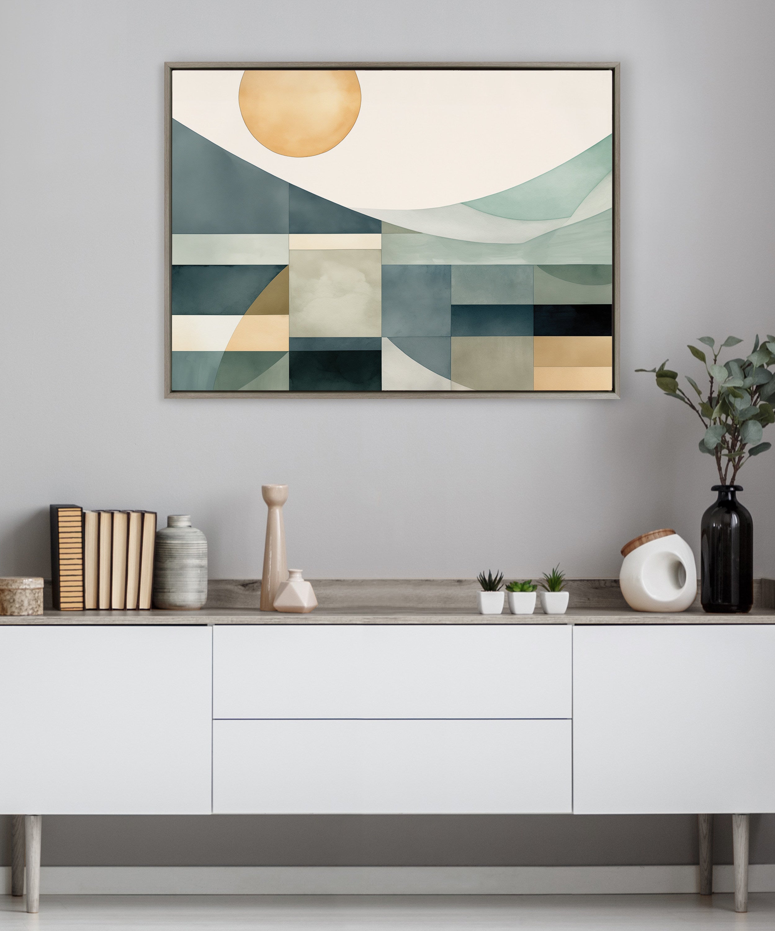 Framed Canvas 31.5x41.5 Sylvie Graywash 6
