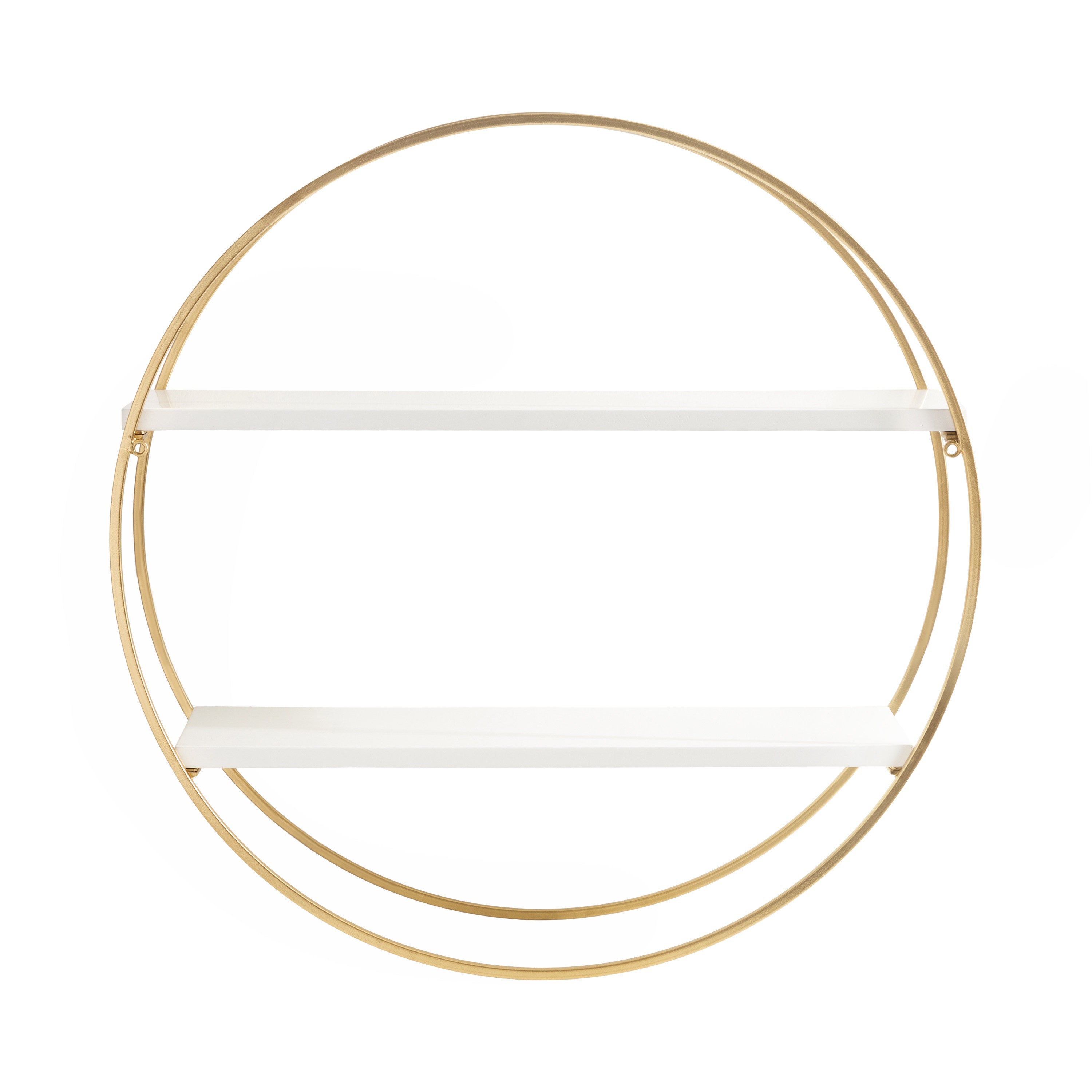 Accent Shelf White Gold 24" Diameter 4