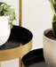 Plant Stand Black Gold 16x21x30 6