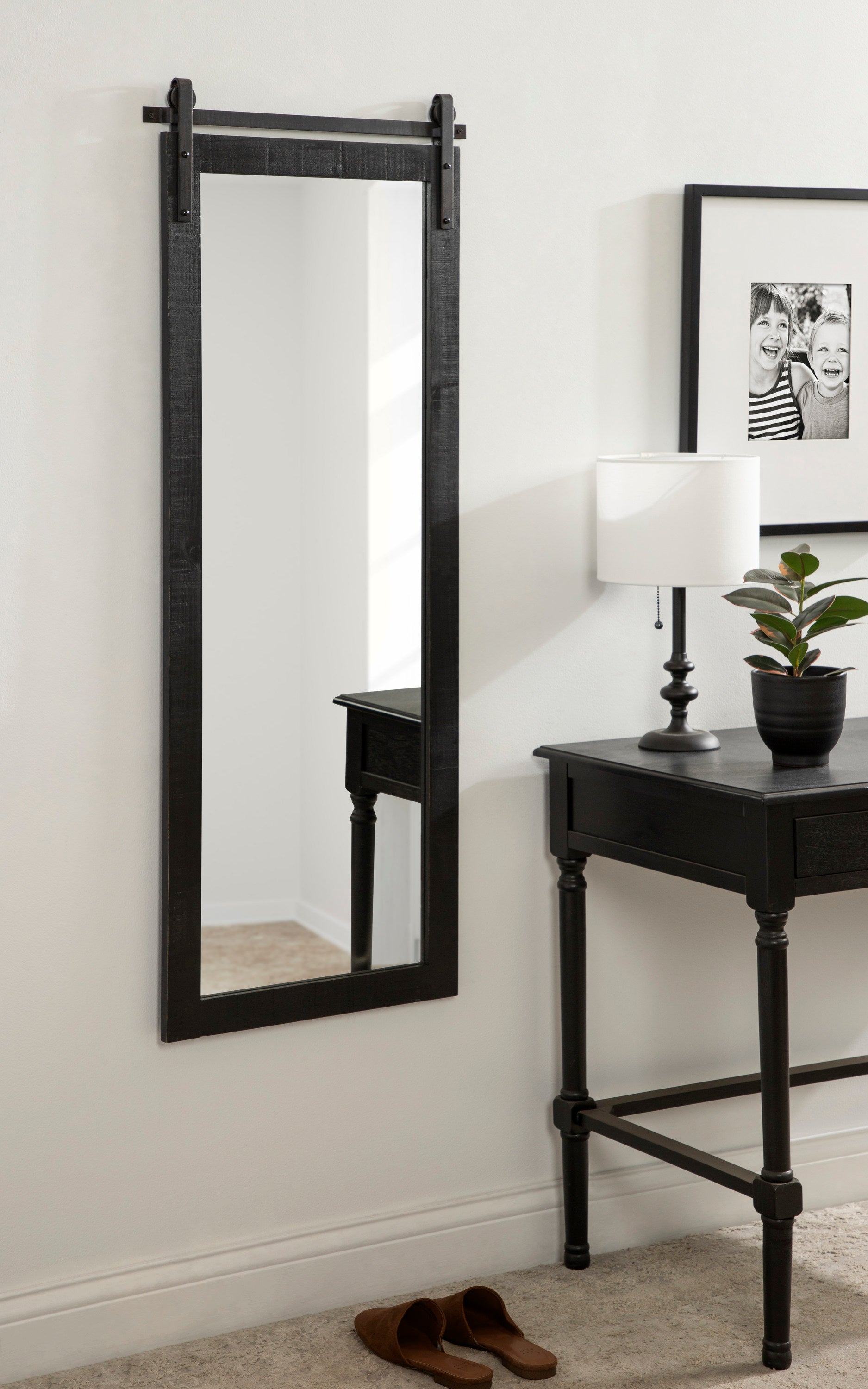 Rectangle Mirror Black 18x50 6