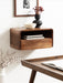 Floating Side Table Walnut Brown 18x10x9 7