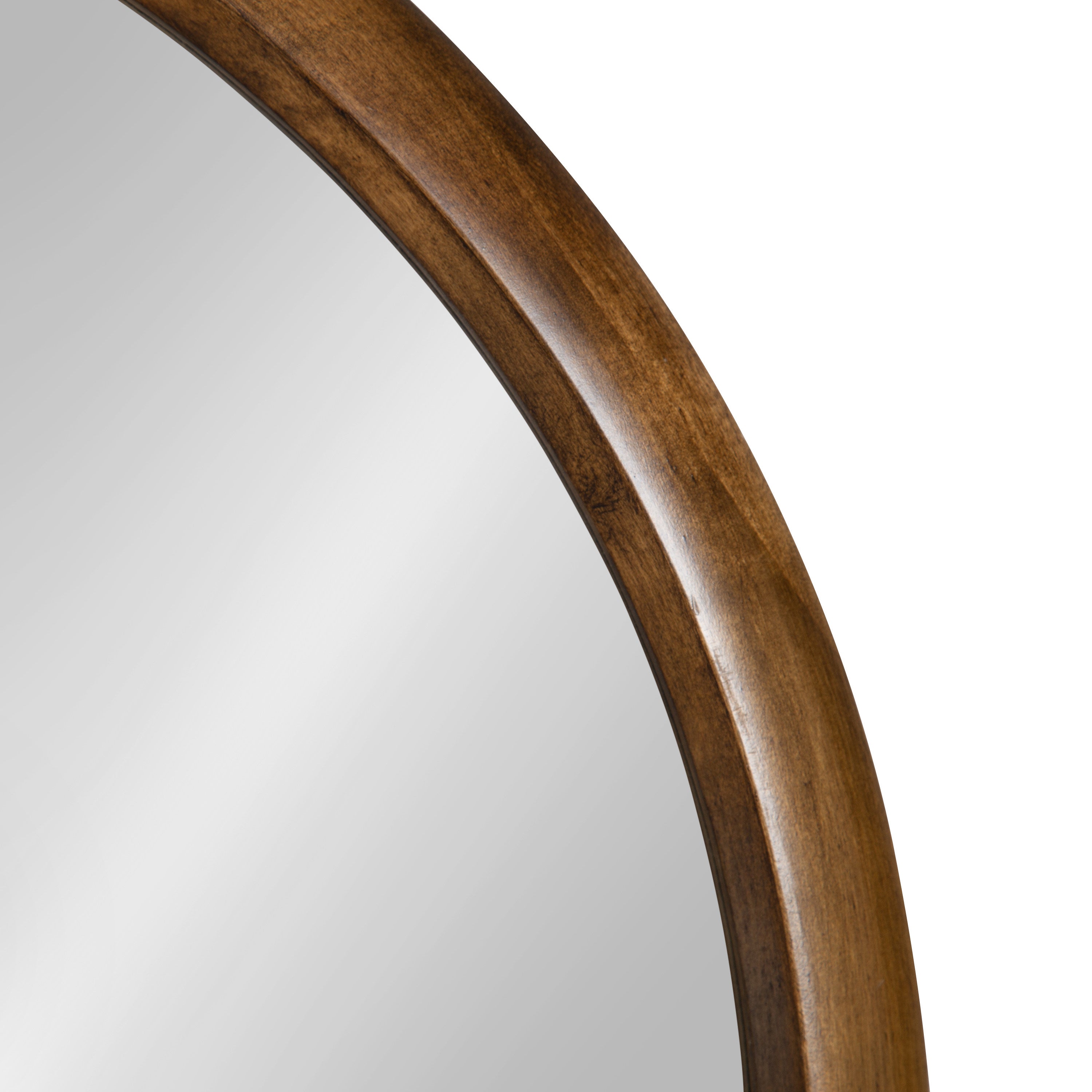 Pao Curved Framed Wood Wall Mirror