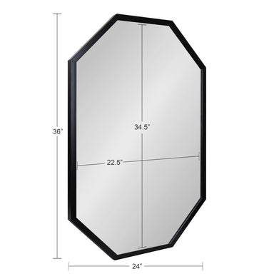 Octagon Mirror Black 24x36 5