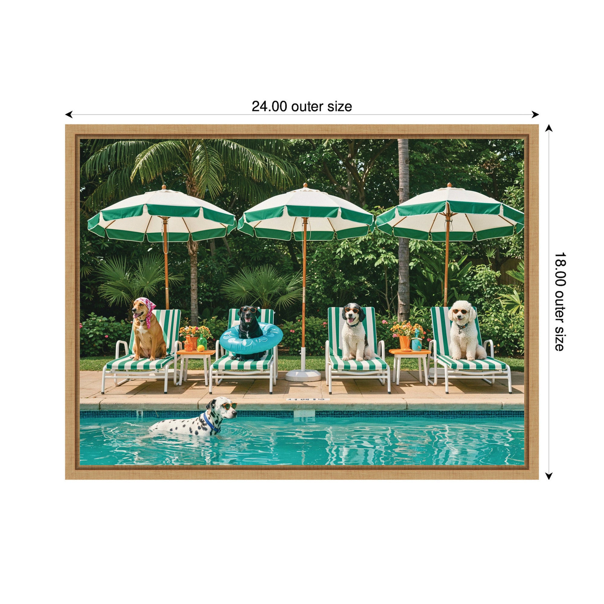 Framed Canvas Sylvie Natural 24x18 2