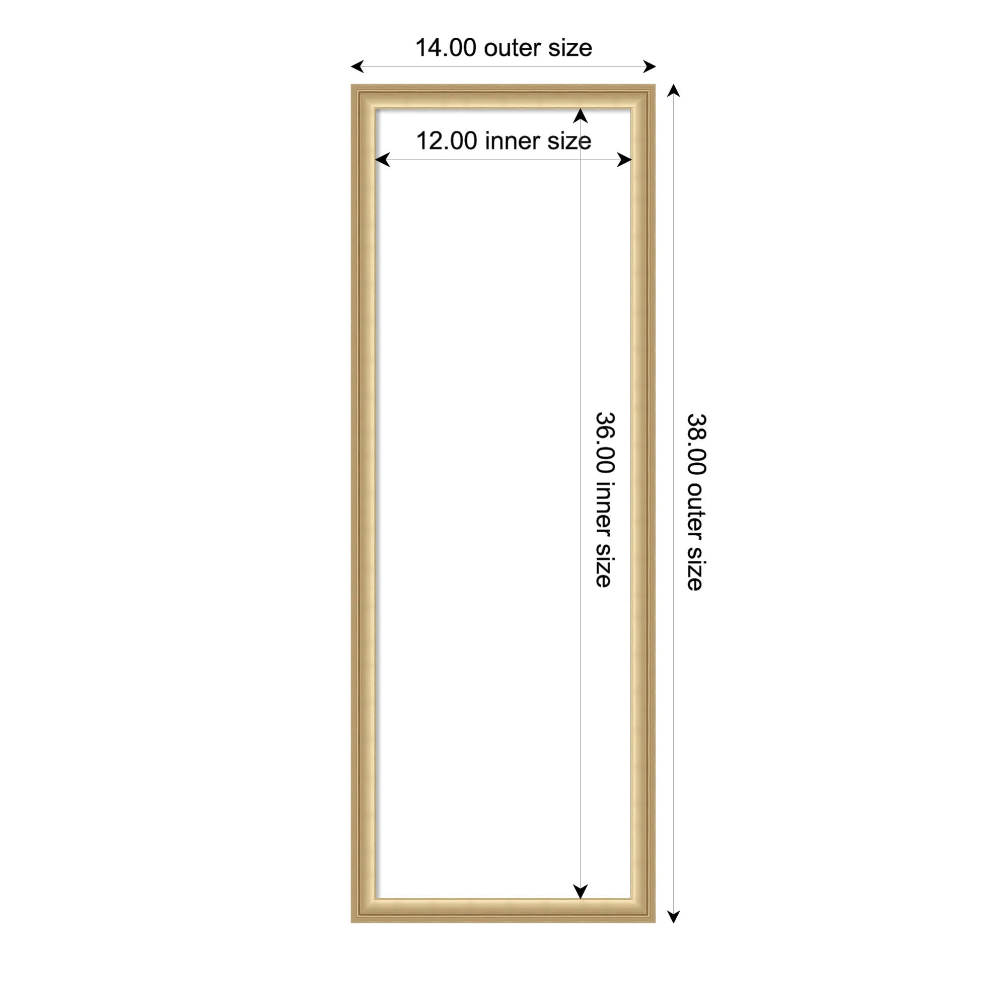 Dry Erase Board Florence Gold 14x38 2