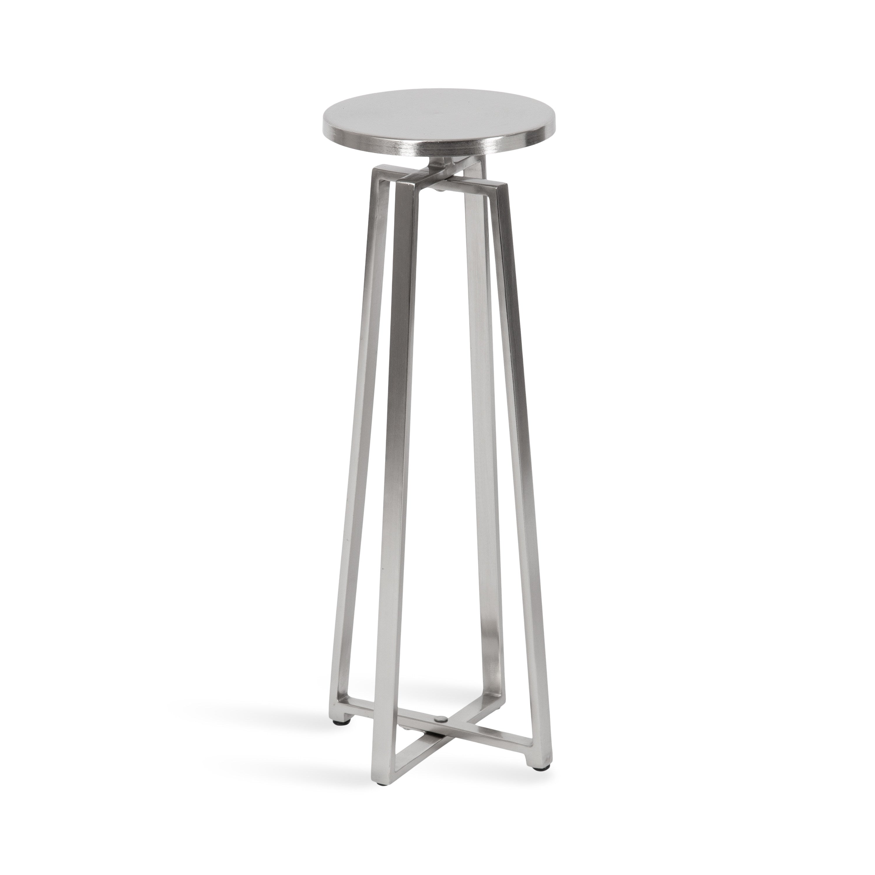 Drink Table Silver 9x9x23 1