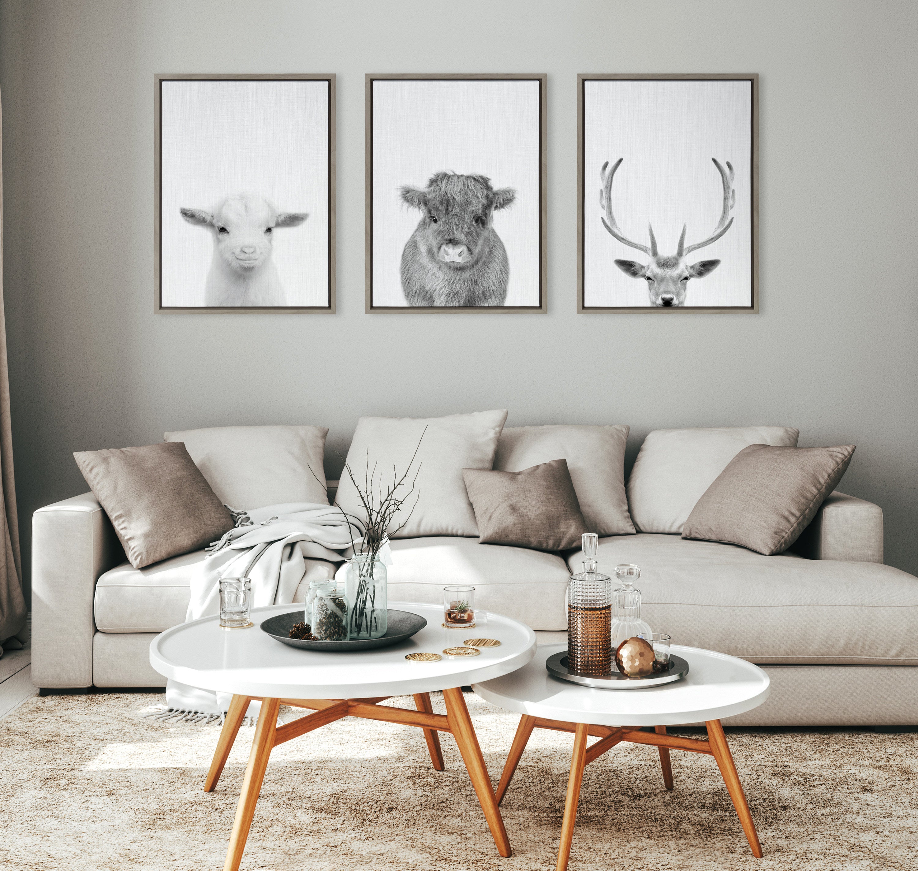 Framed Canvas Sylvie Graywash 18x24 6