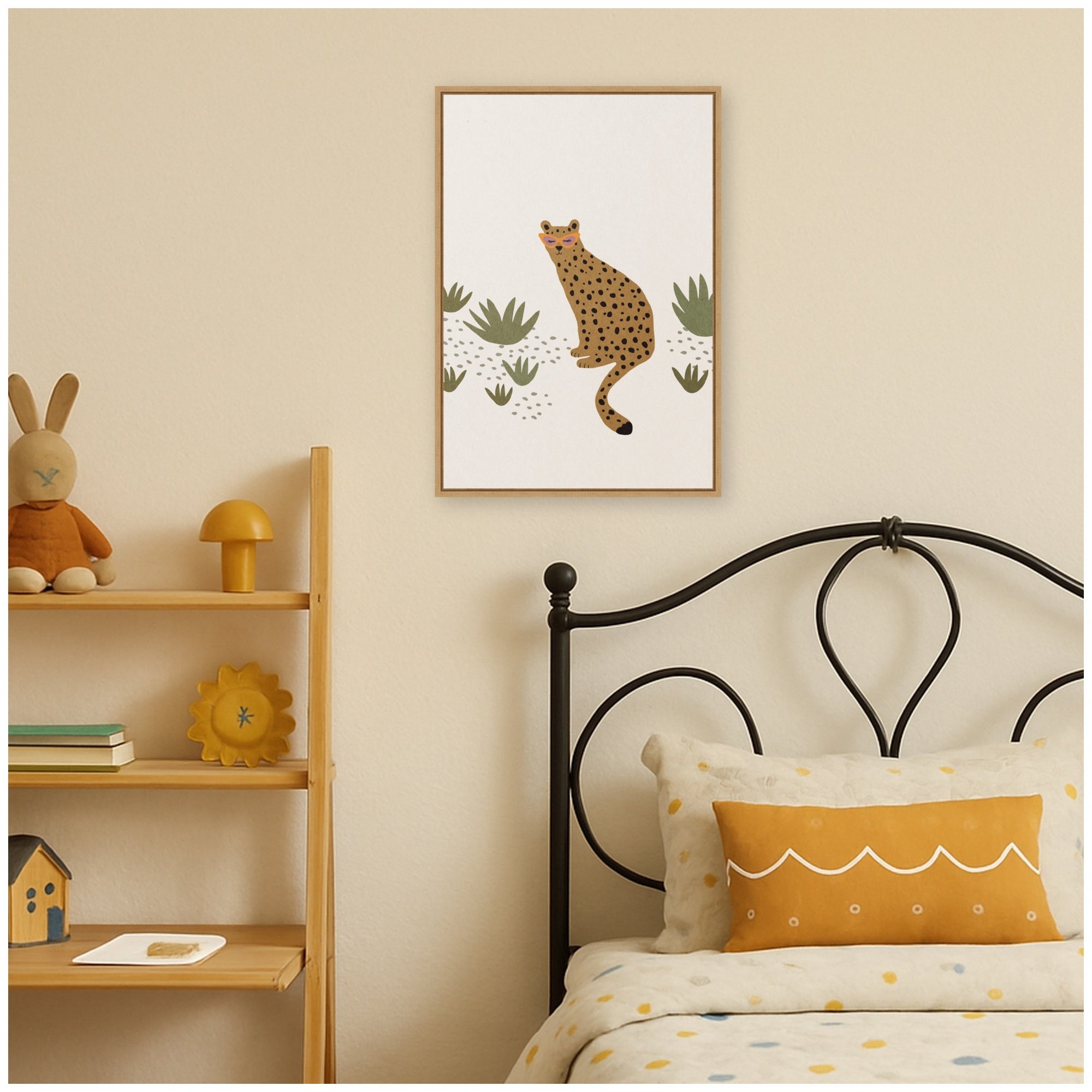 Leopard II by July Art Prints Framed Canvas Wall Art Print