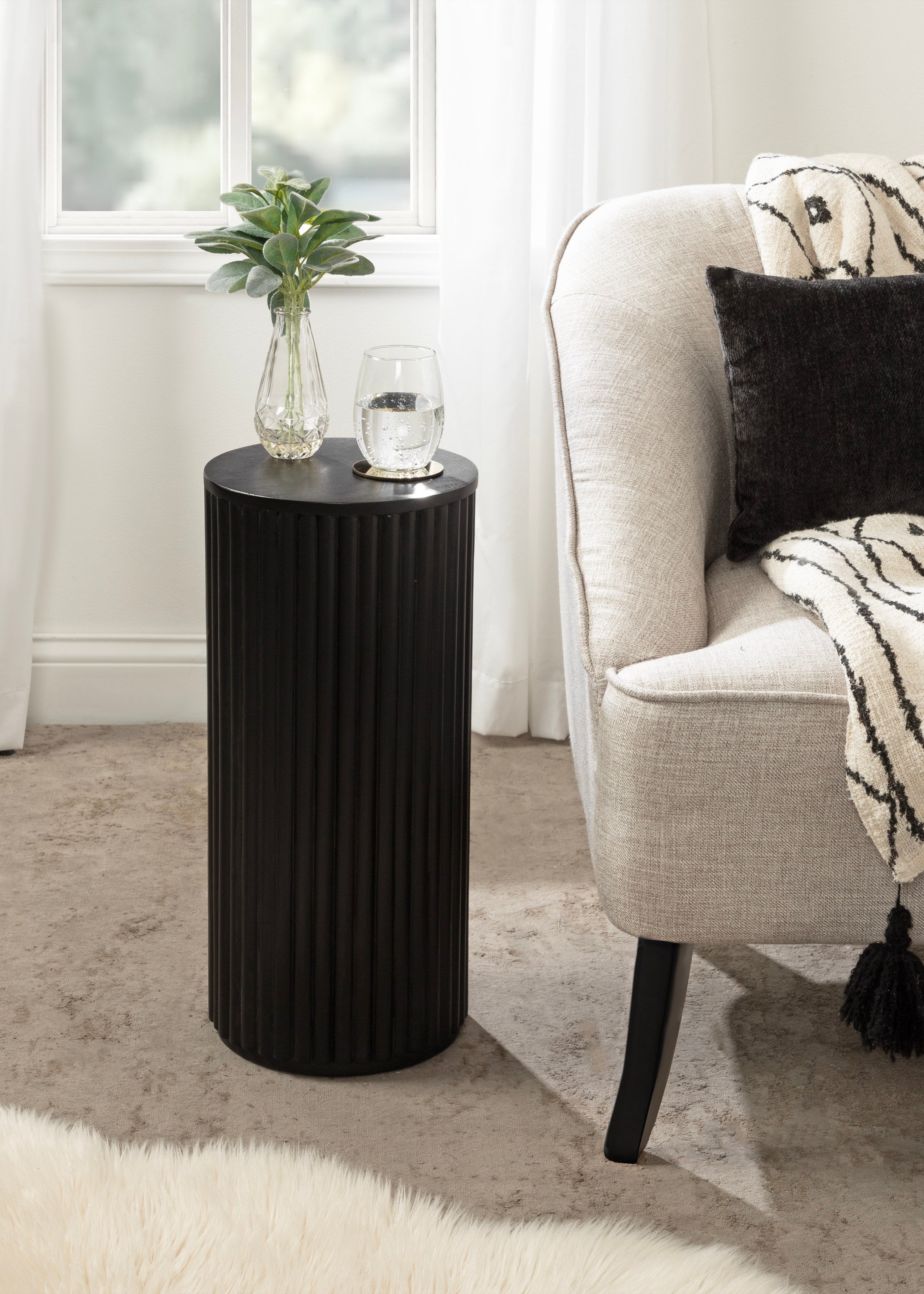 Drink Table Black 10x10x22 7