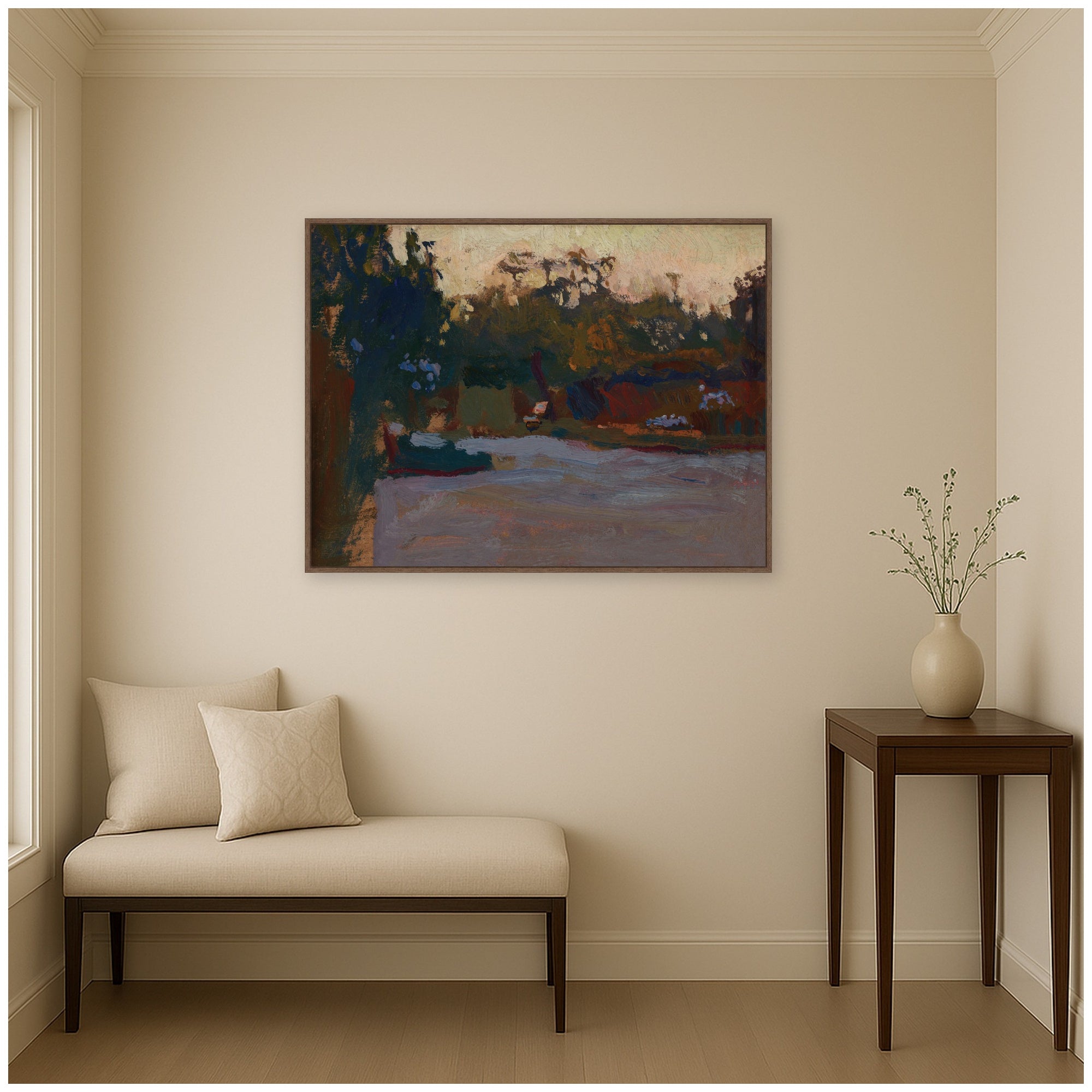 Framed Canvas 42x32 Sylvie Walnut 5