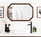 Scallop Mirror Walnut Brown 24x36 7