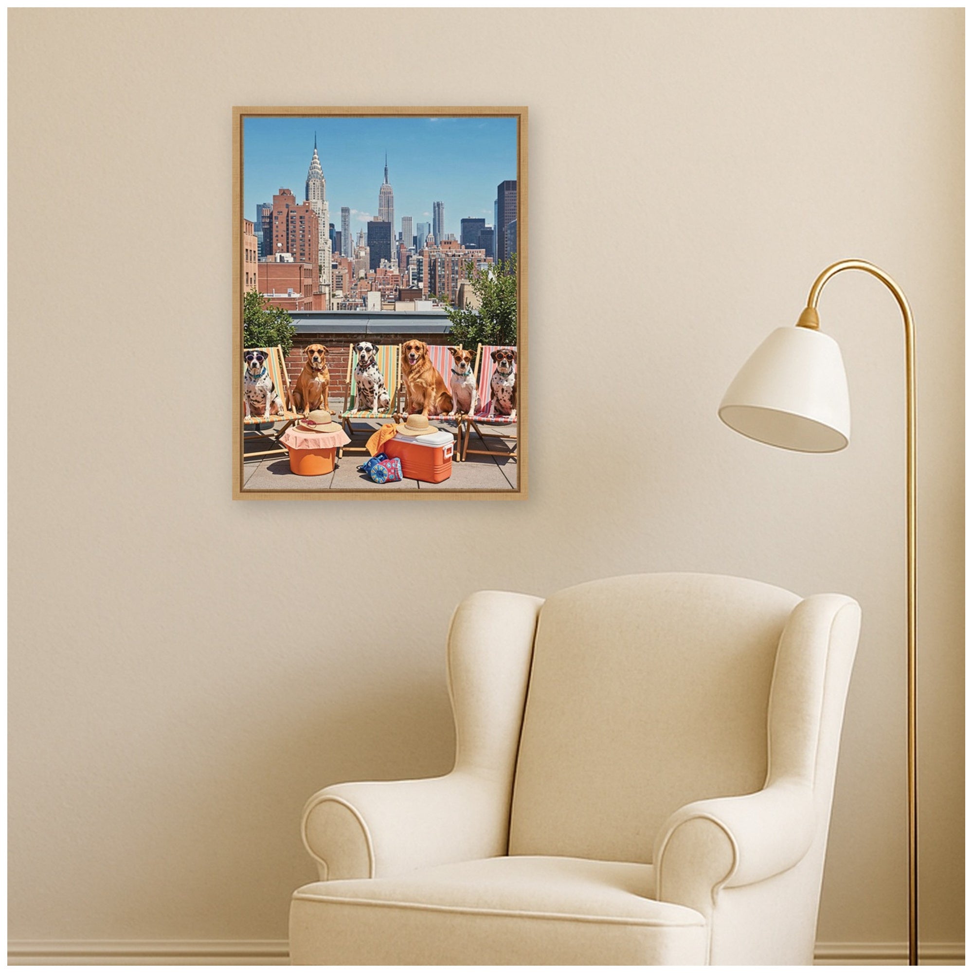 Framed Canvas Sylvie Natural 18x24 5
