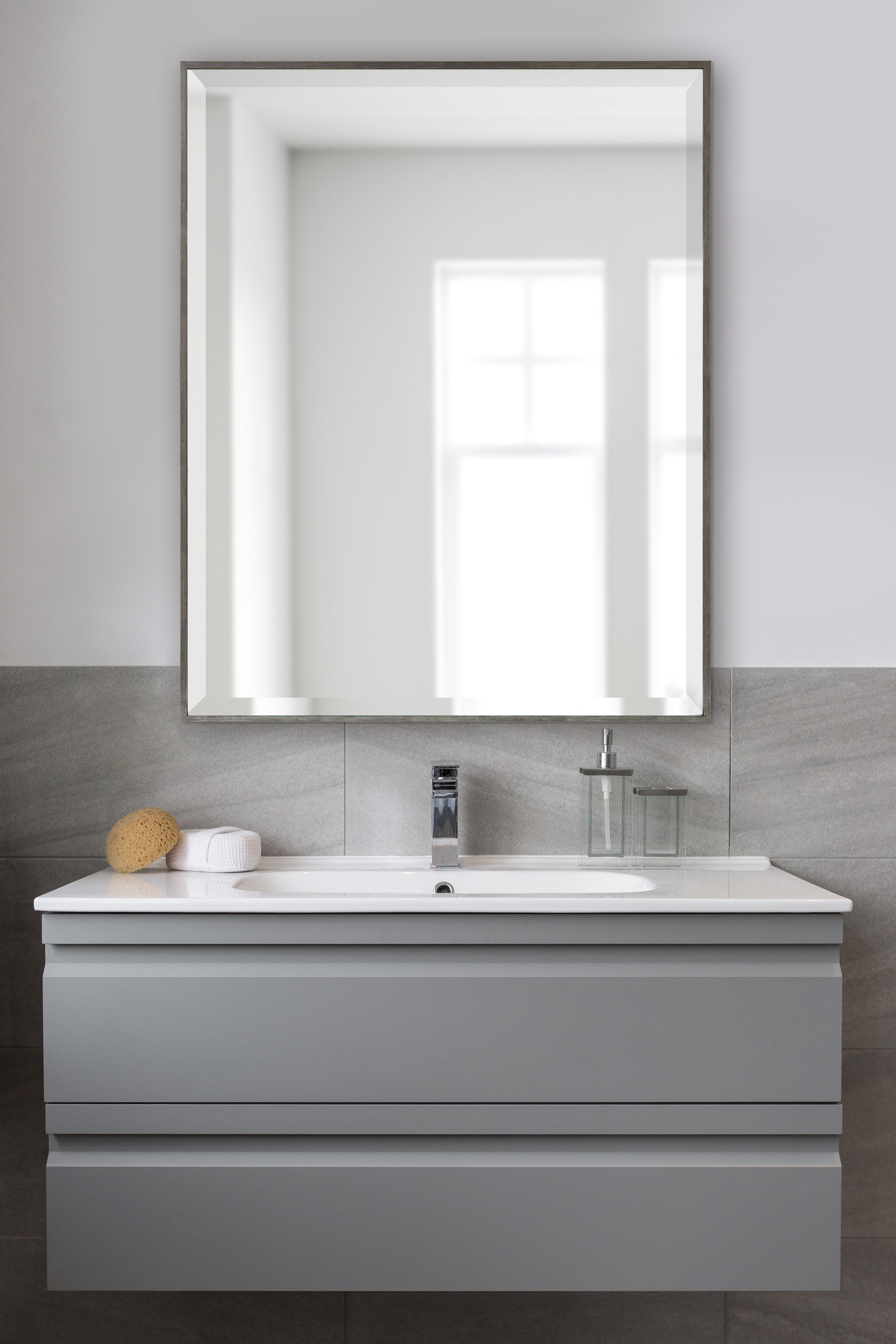 Rectangle Mirror Dark Silver 22.75x28.75 7