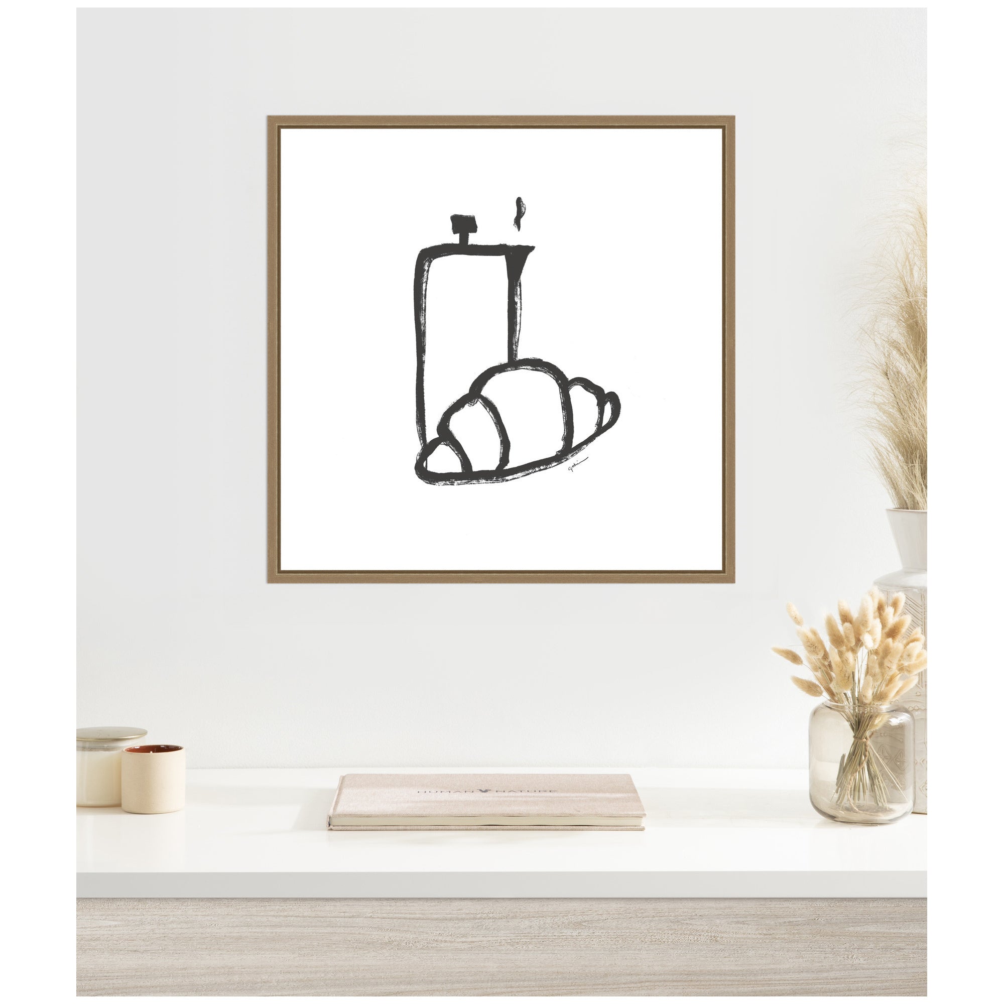 Breakfast Club No. 2 by Gabrielly Guedes Framed Canvas Wall Art Print