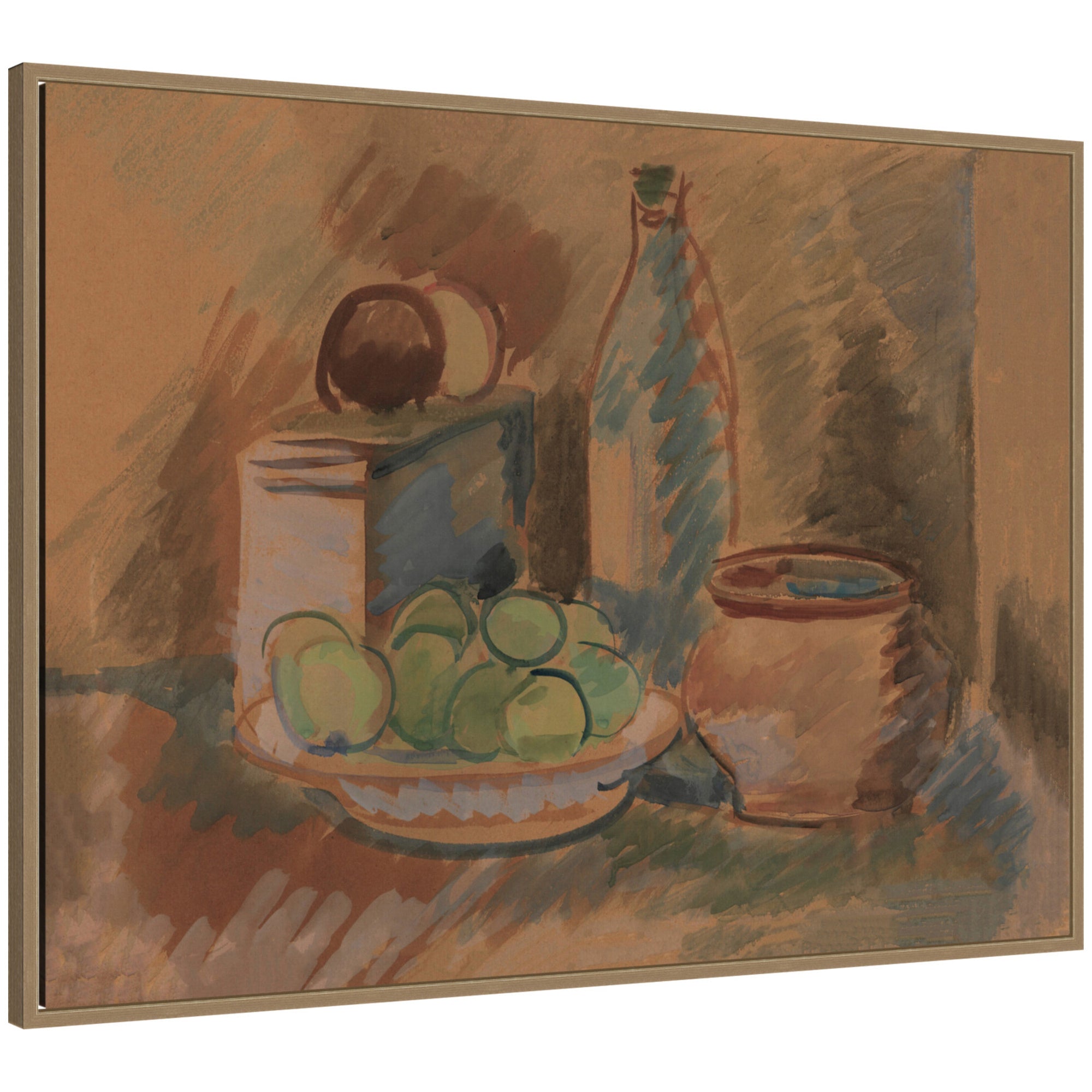 Framed Canvas 38x28 Sylvie Dark Gold 1
