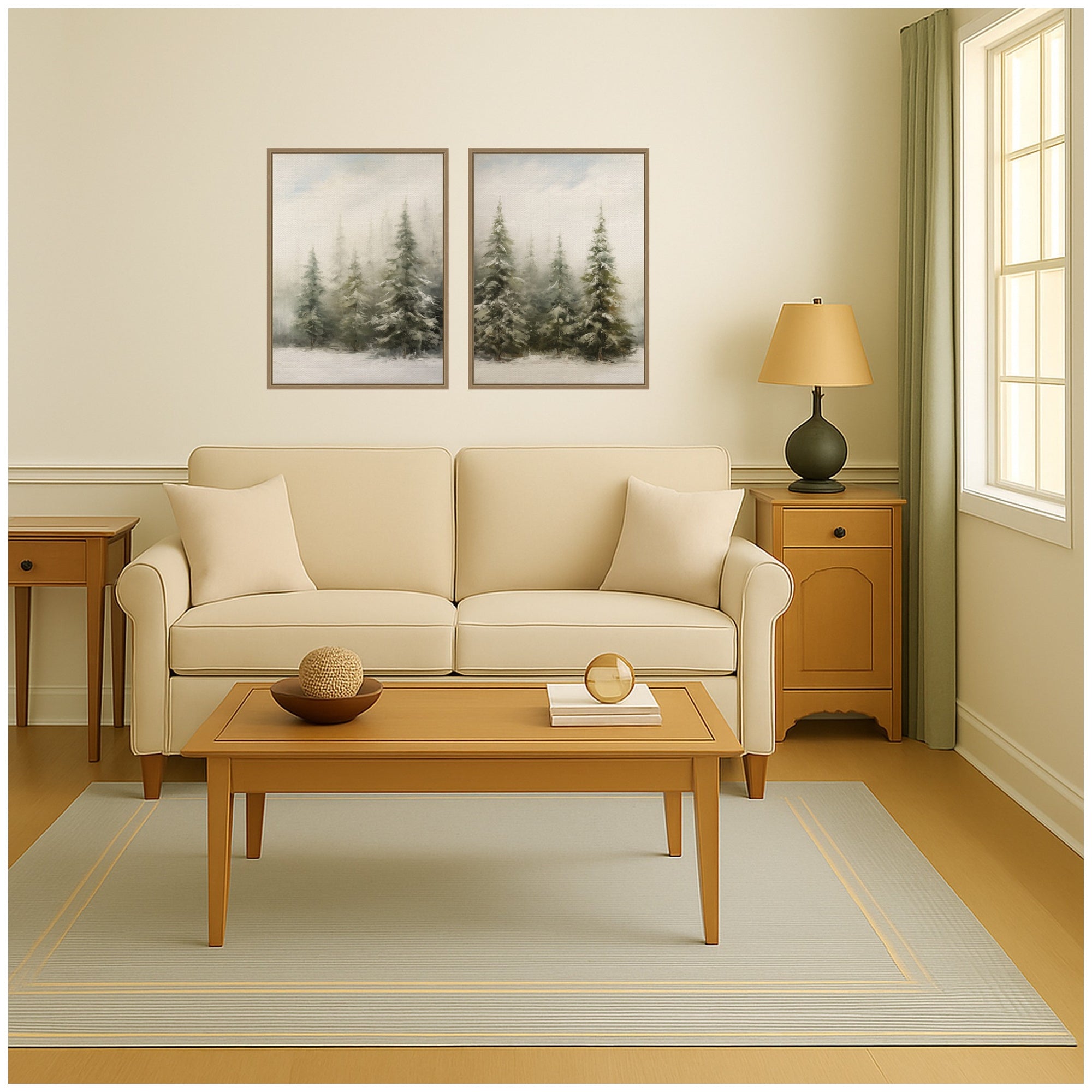 Art Set Sylvie Dark Gold 2 Piece Set 18x24 5