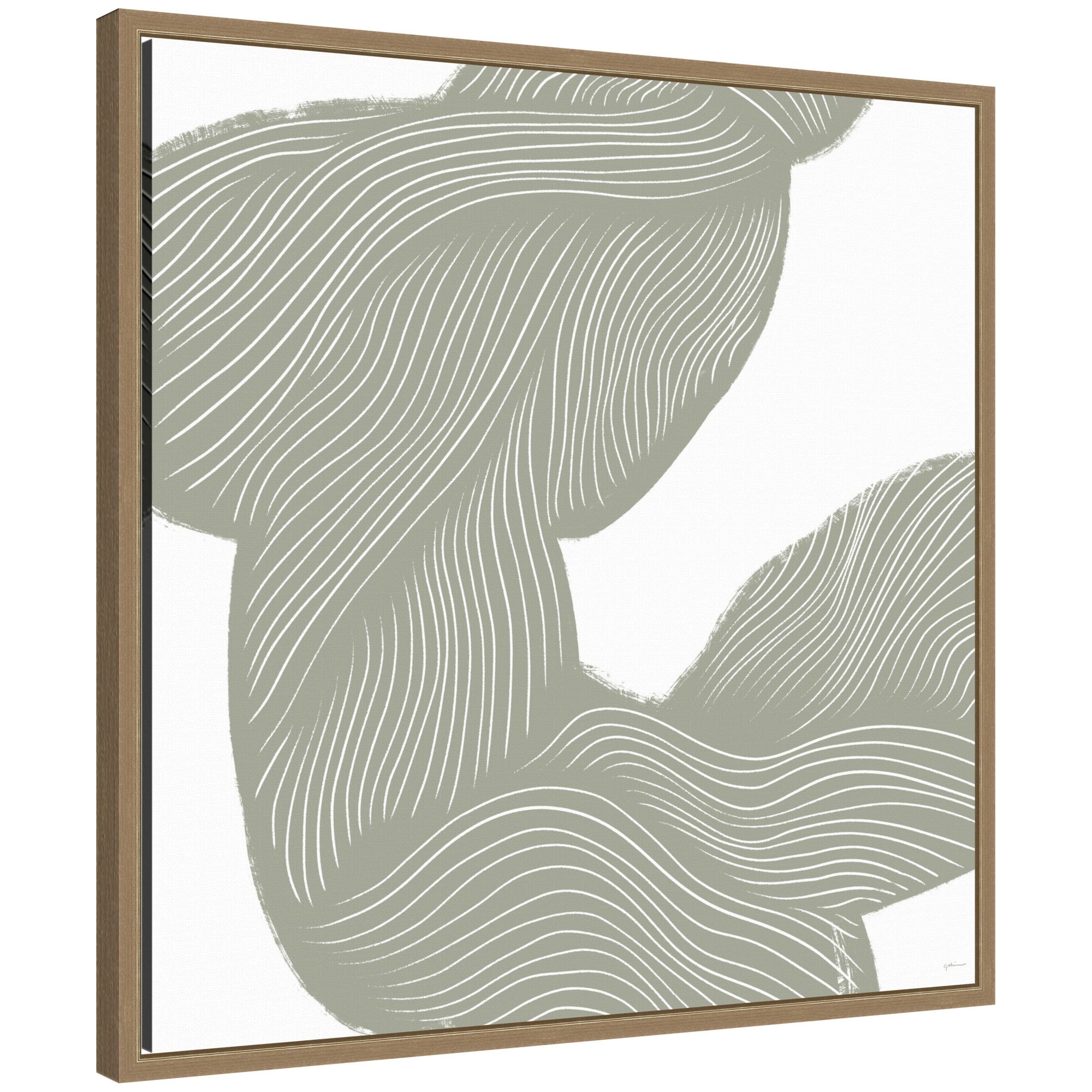 Movement Lines by Gabrielly Guedes Framed Canvas Wall Art Print