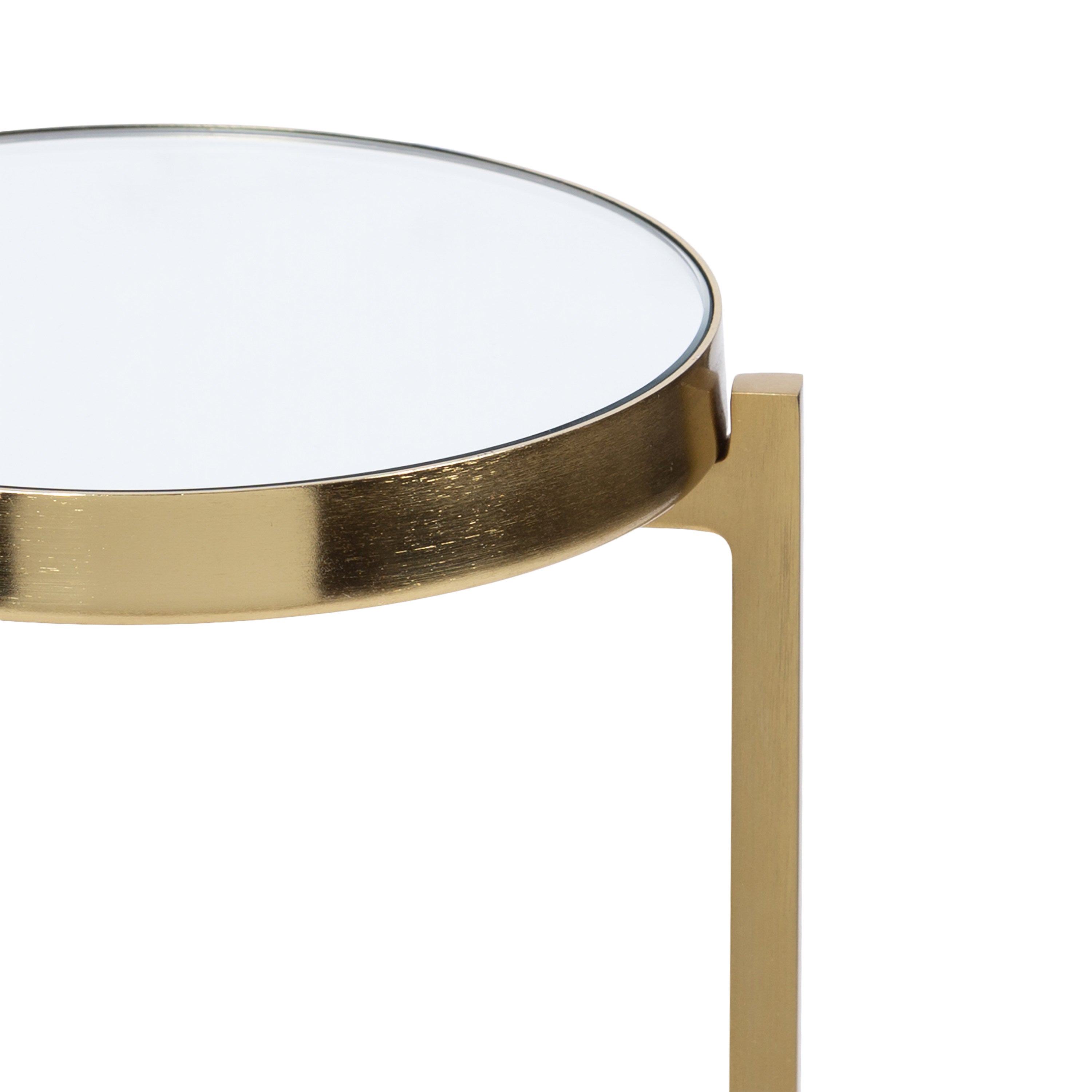 Drink Table Mirror Gold 9x9x23 3