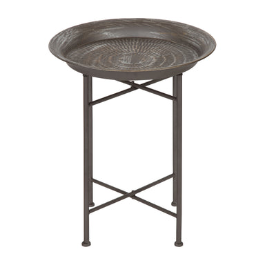 Side Table Dark Silver 17x17x21 2