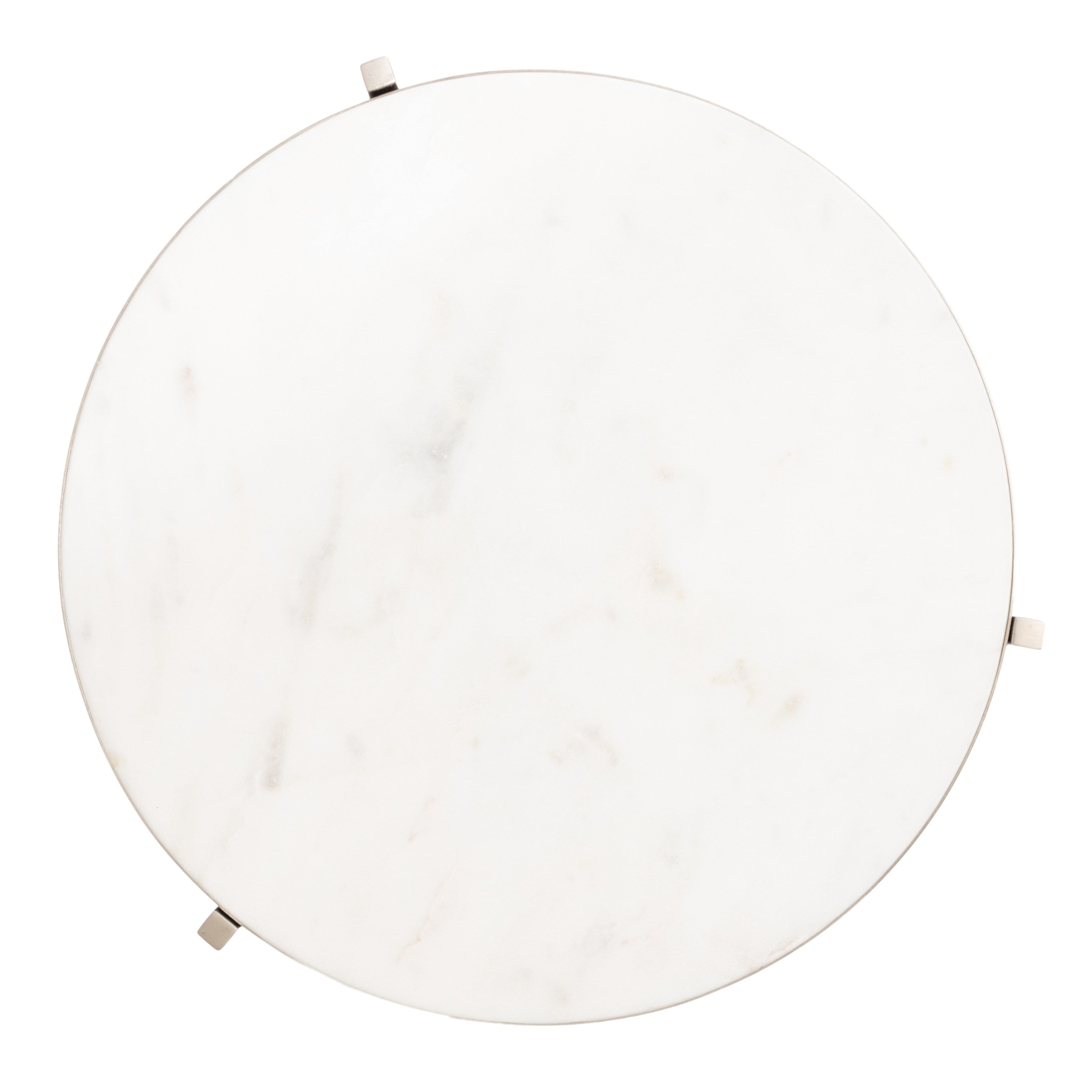 Side Table White Silver 15x15x24 4