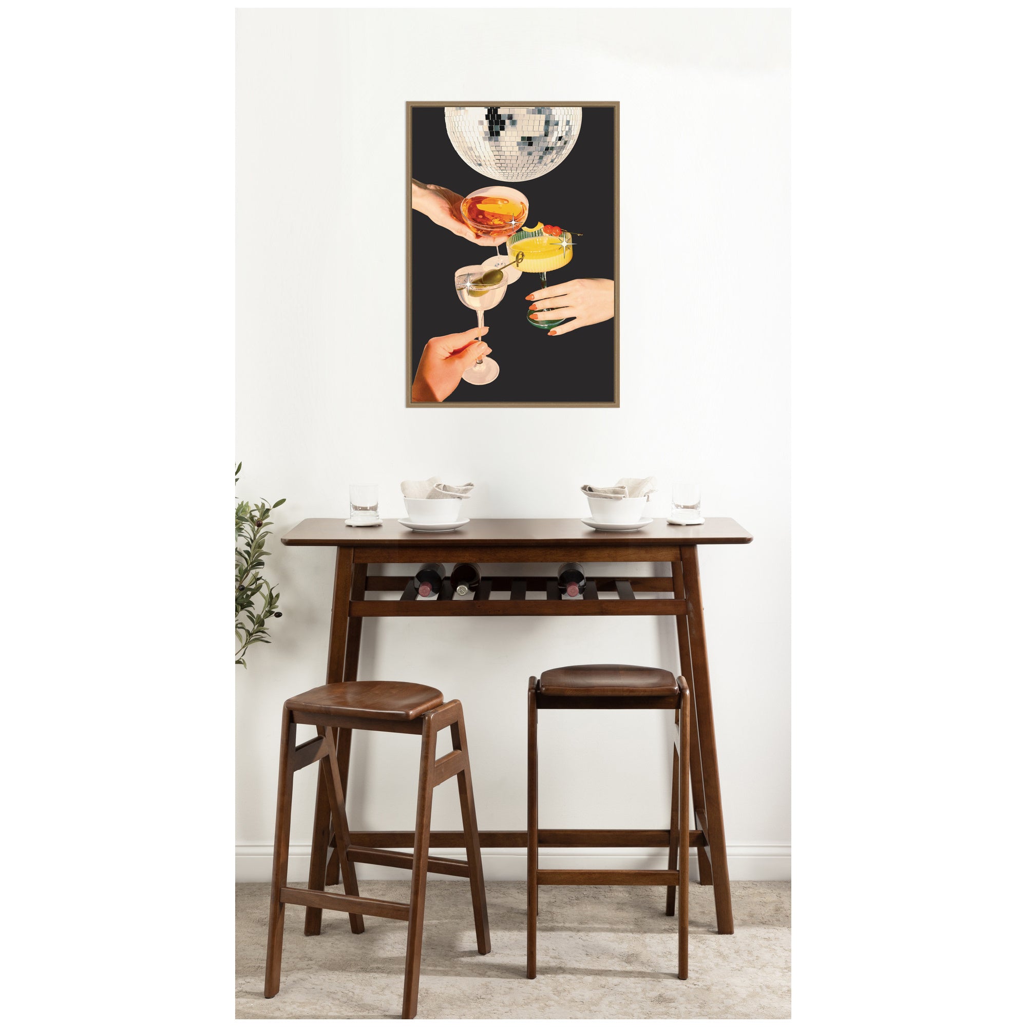 Framed Canvas 23 x 33 Sylvie Dark Gold 7