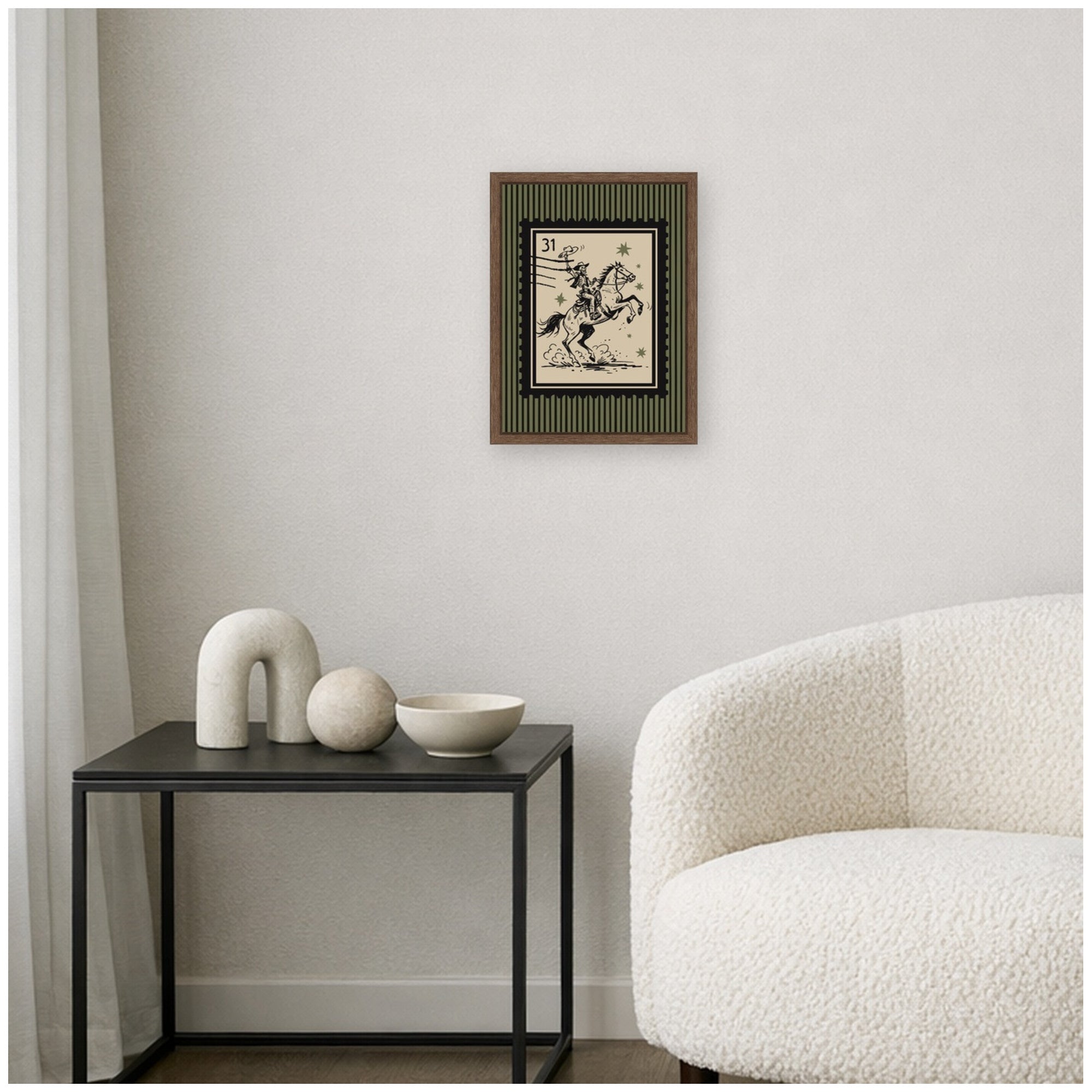 Framed Canvas 10x13 Sylvie Walnut 6