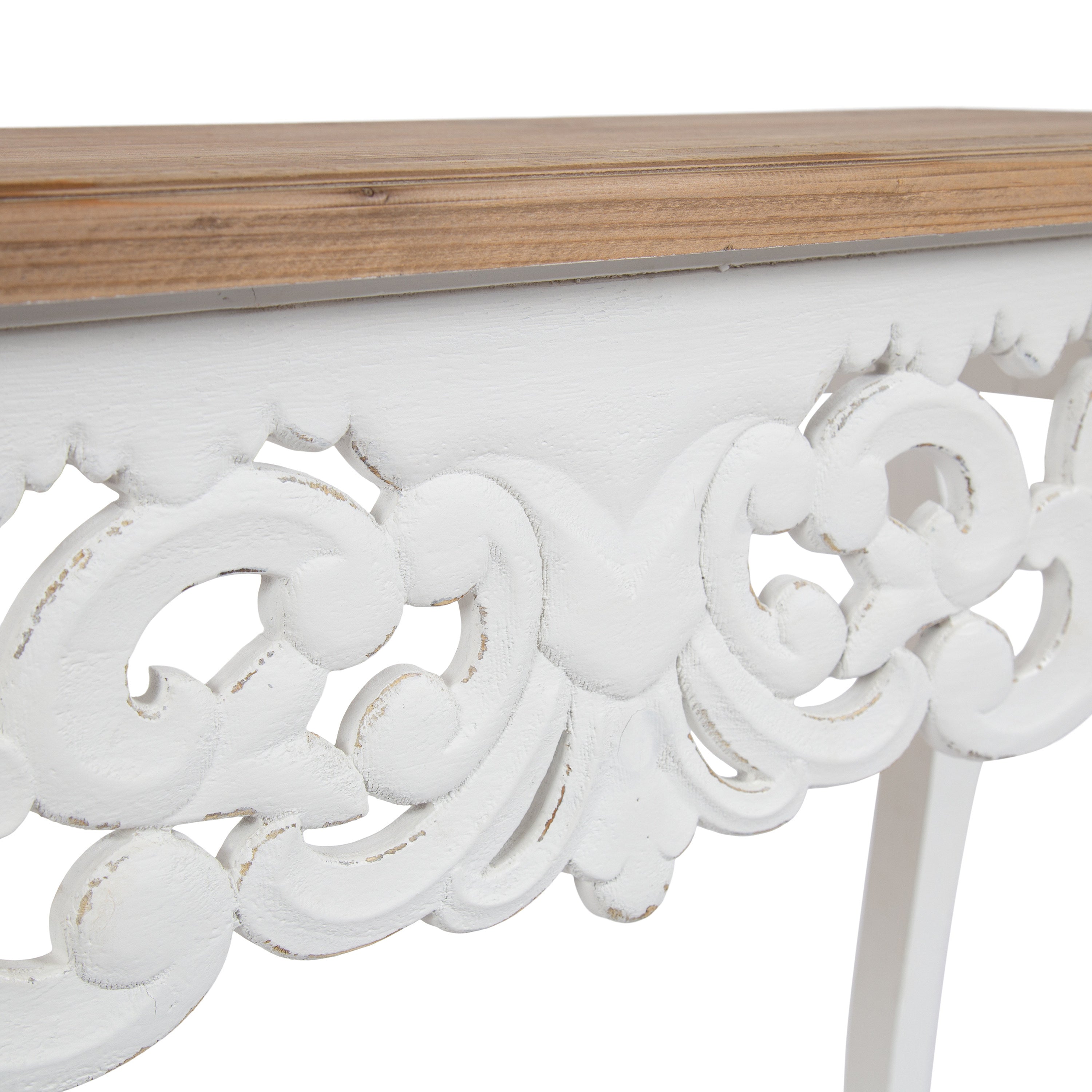 Kate and Laurel Antonella Farmhouse Console Table | Entryway Table