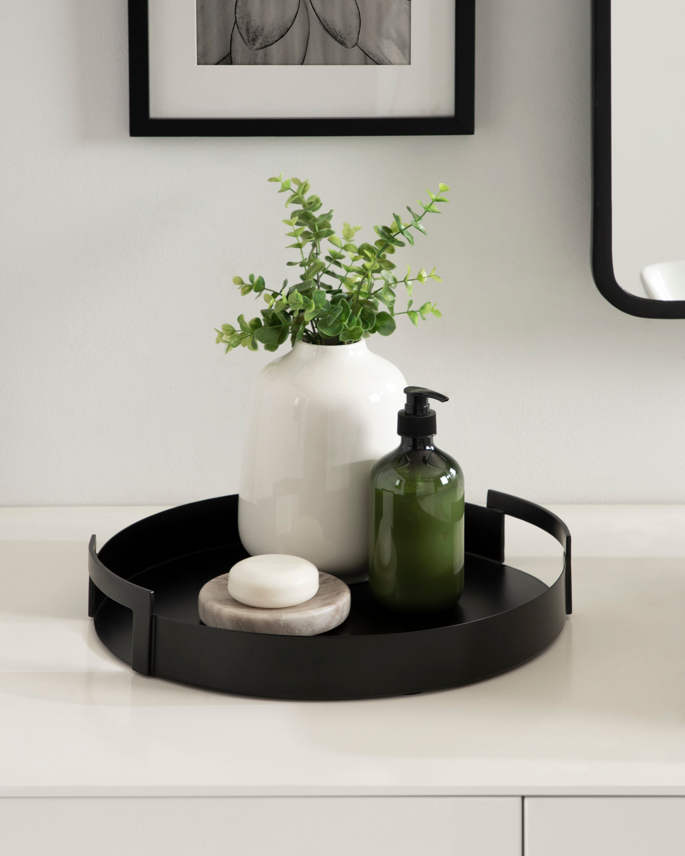 Single Tray Black 15" Diameter 7