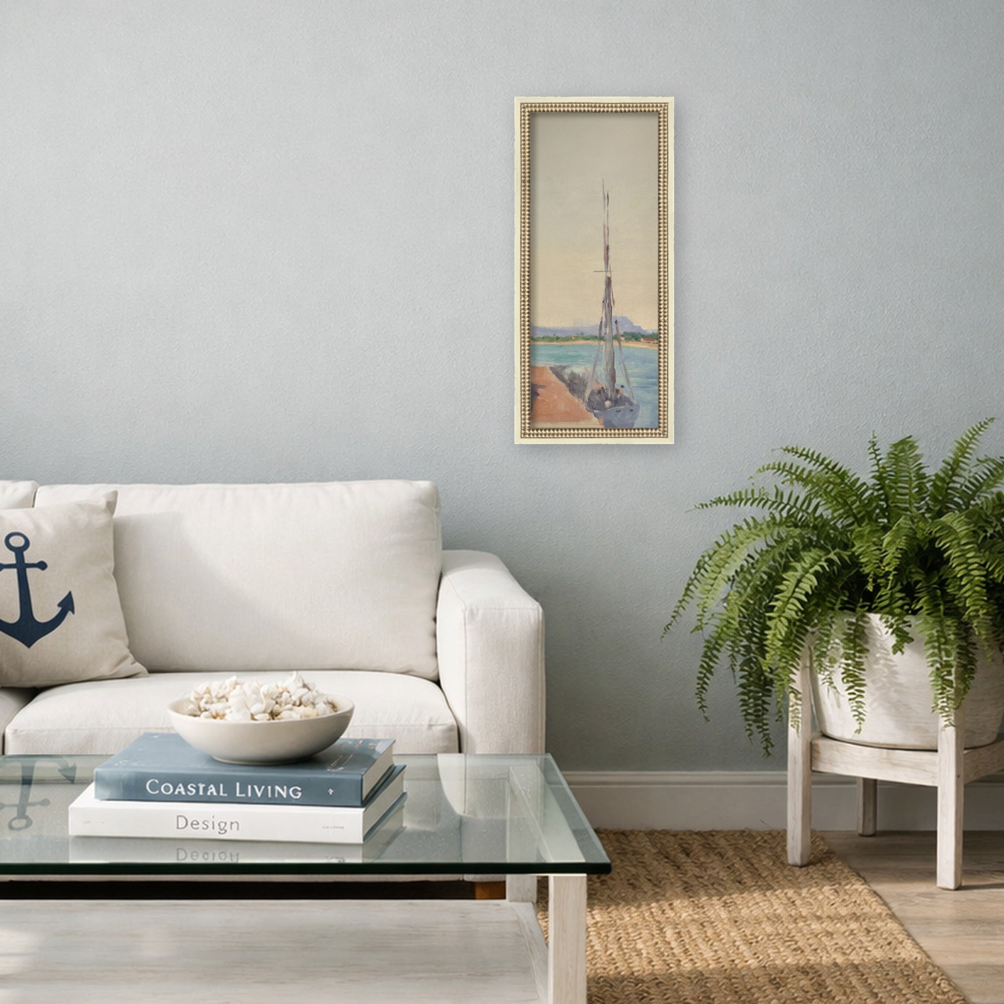 Mounted Canvas 12x26 Castellan Distressed White 6