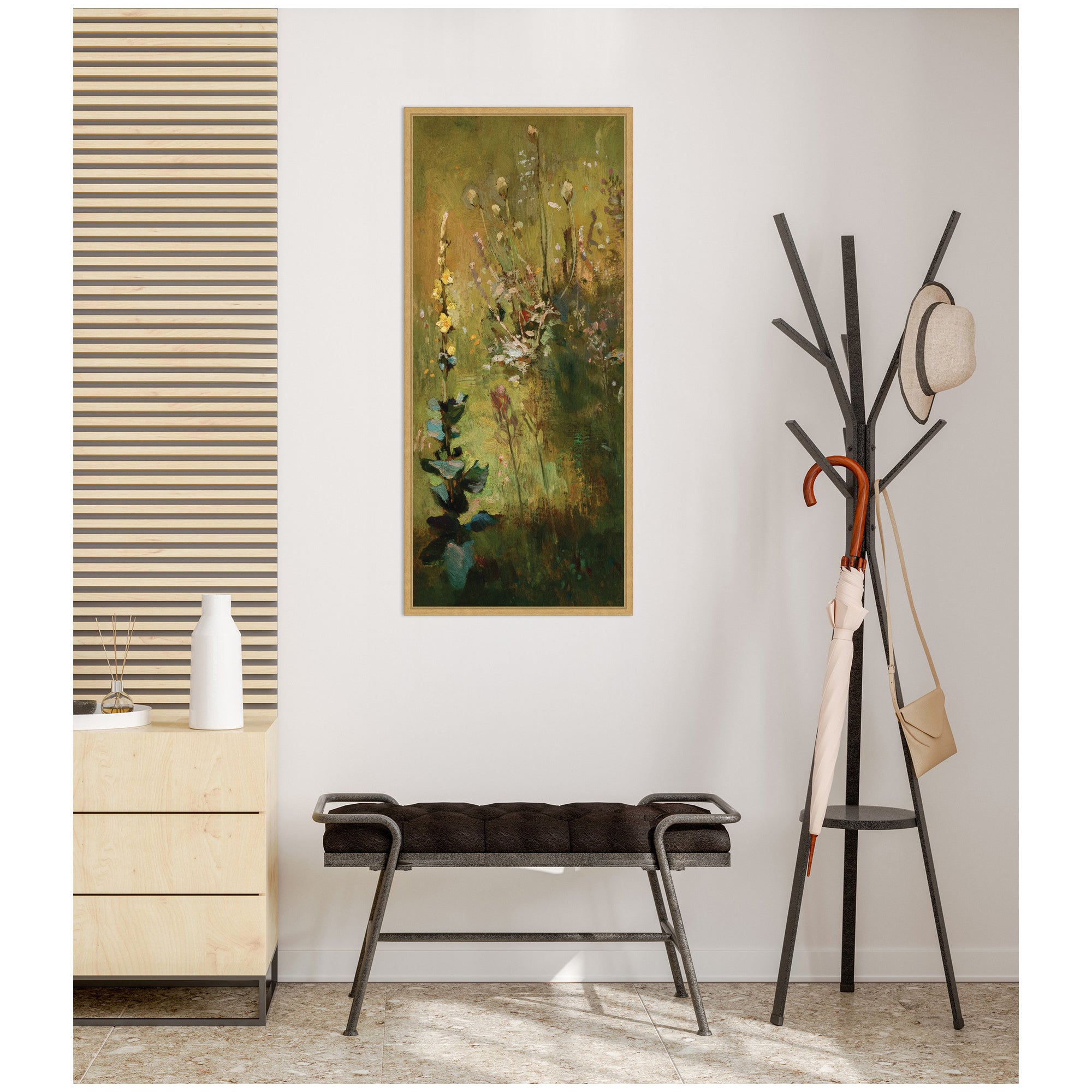 Framed Canvas 18x40 Sylvie Bright Gold 7