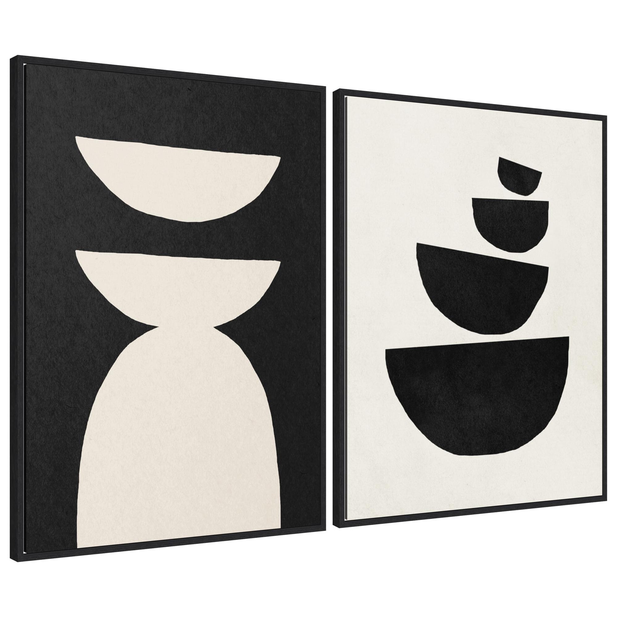 Kate and Laurel Geometric Abstract Set