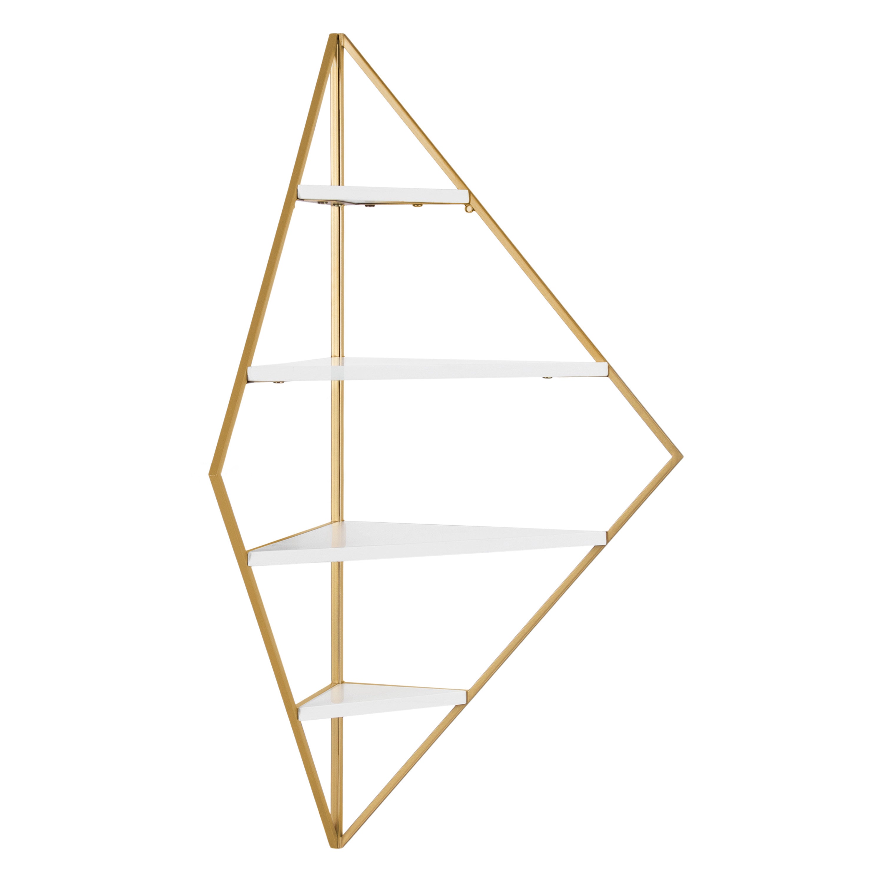Accent Shelf White Gold 24x17x38 1