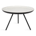 Coffee Table White Black 25" Diameter 1