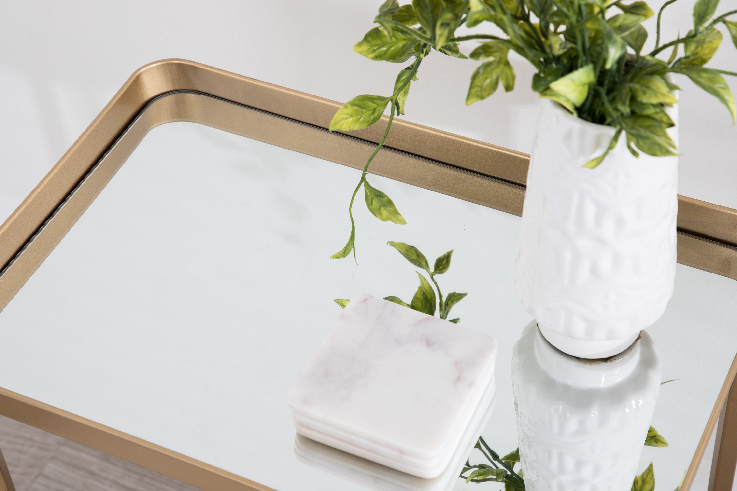Side Table Gold 18x12x26 7