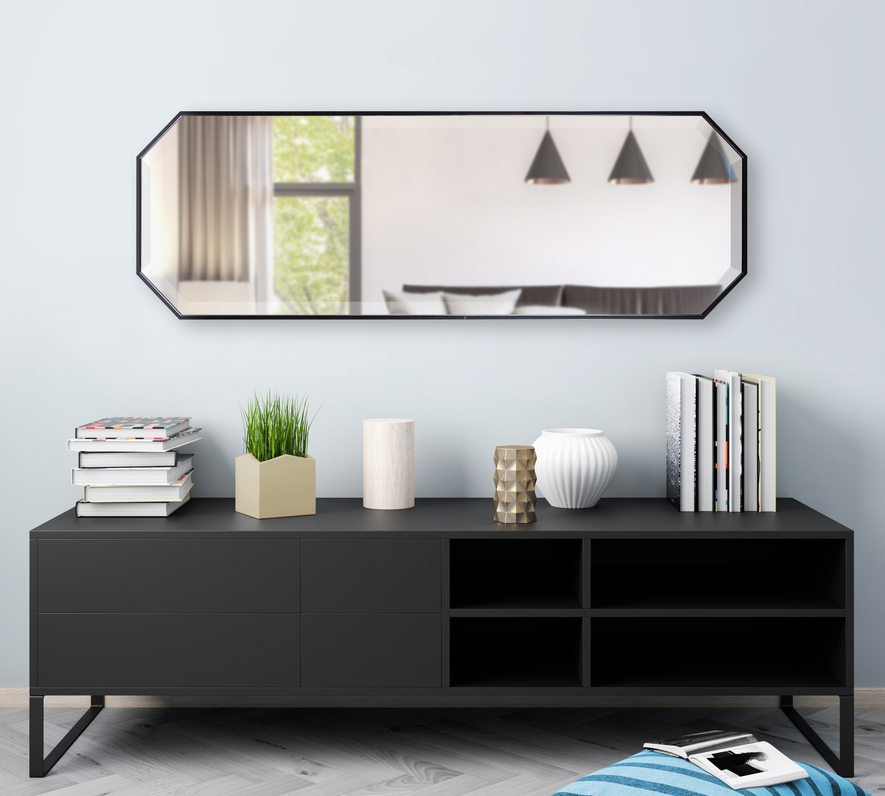 Full Length Mirror Black 16x48 6