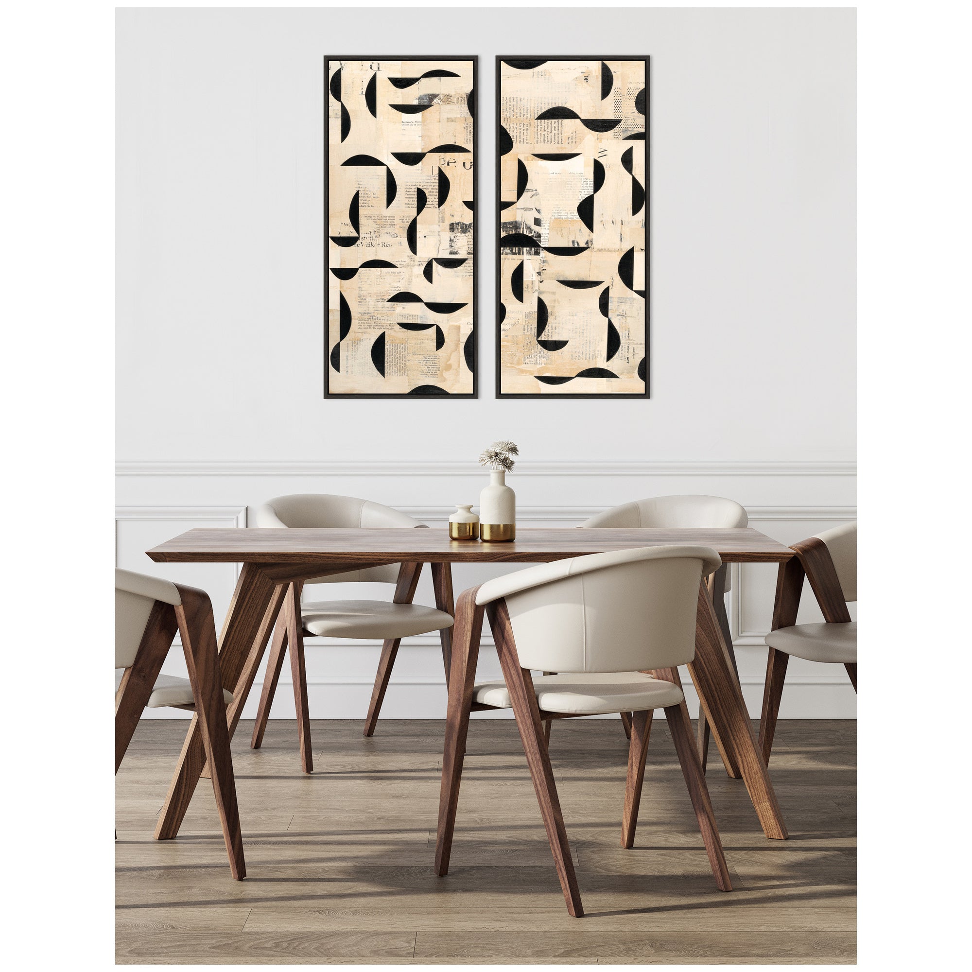 Half Moon Bay Panel 2 Piece Framed Canvas Wall Art Set by Felicia Dadak
