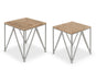Nesting Table Silver 2 Piece 1