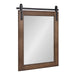 Rectangle Mirror Walnut Brown 24x30 1
