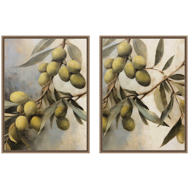 Art Set 2 Piece Set 18x24 Sylvie Beaded Dark Gold 1