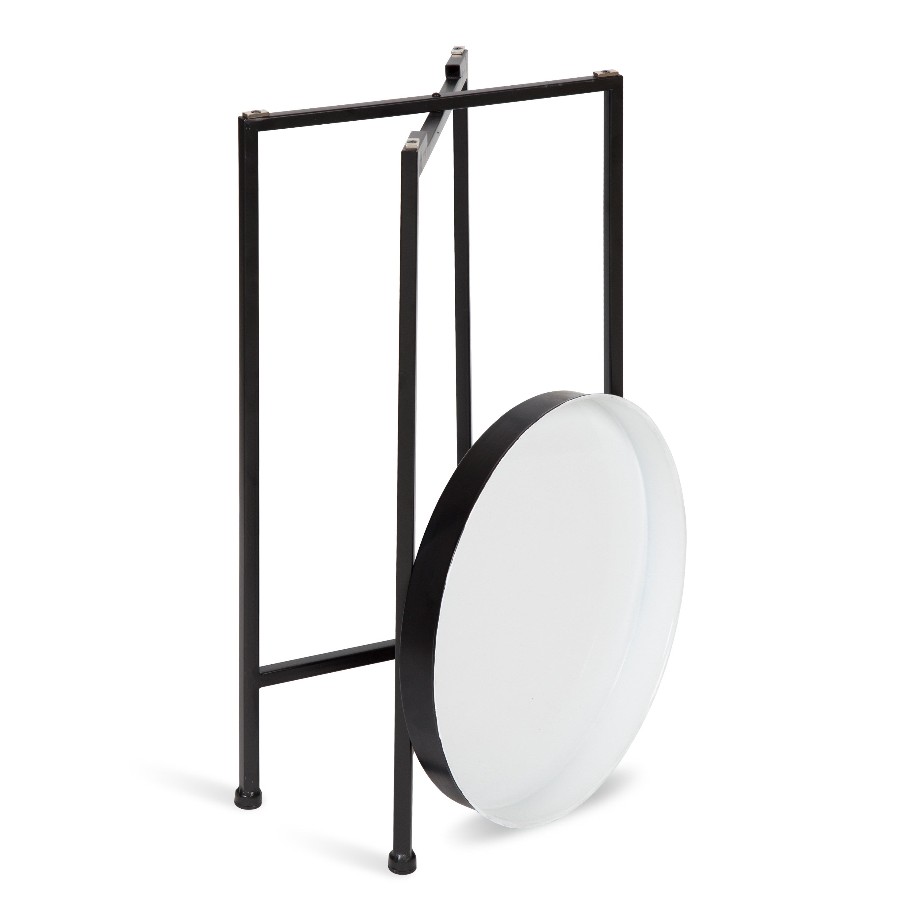 Tea Table Black White 14x14x26 4