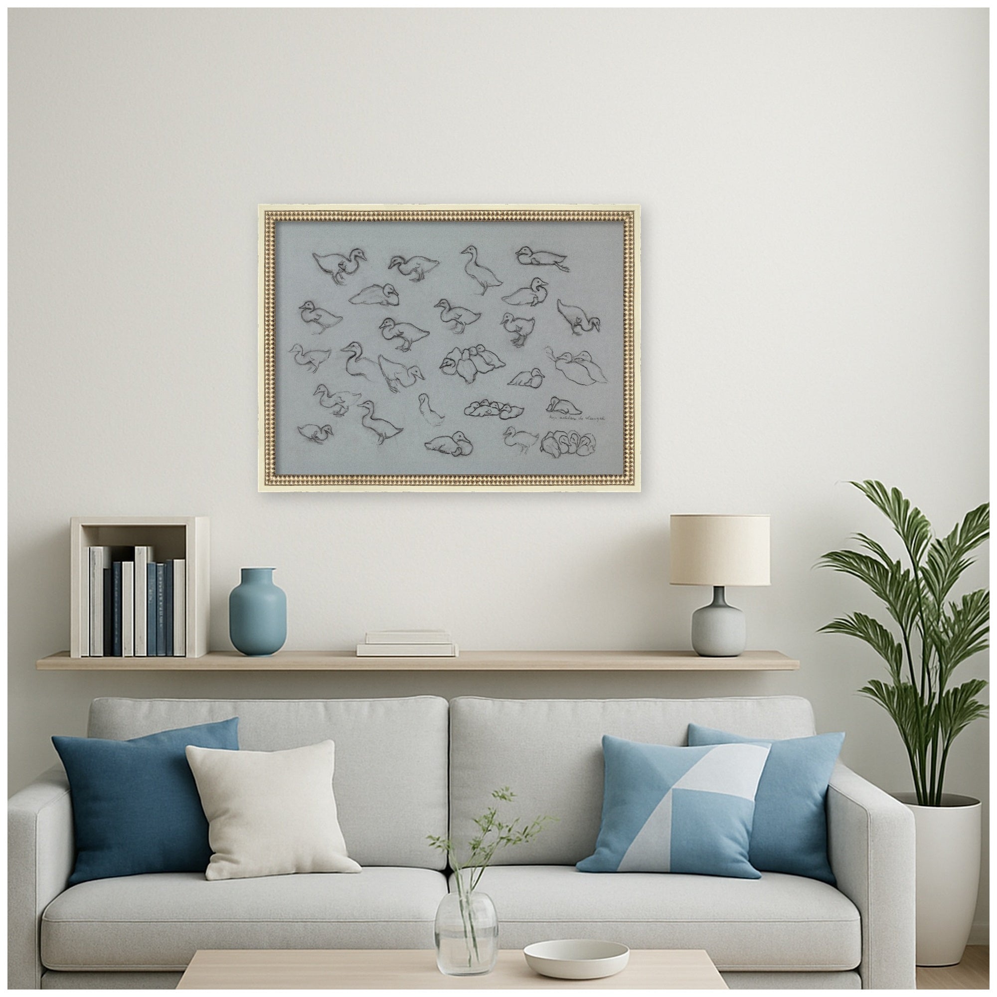 Mounted Canvas 26x20 Castellan Distressed White 6