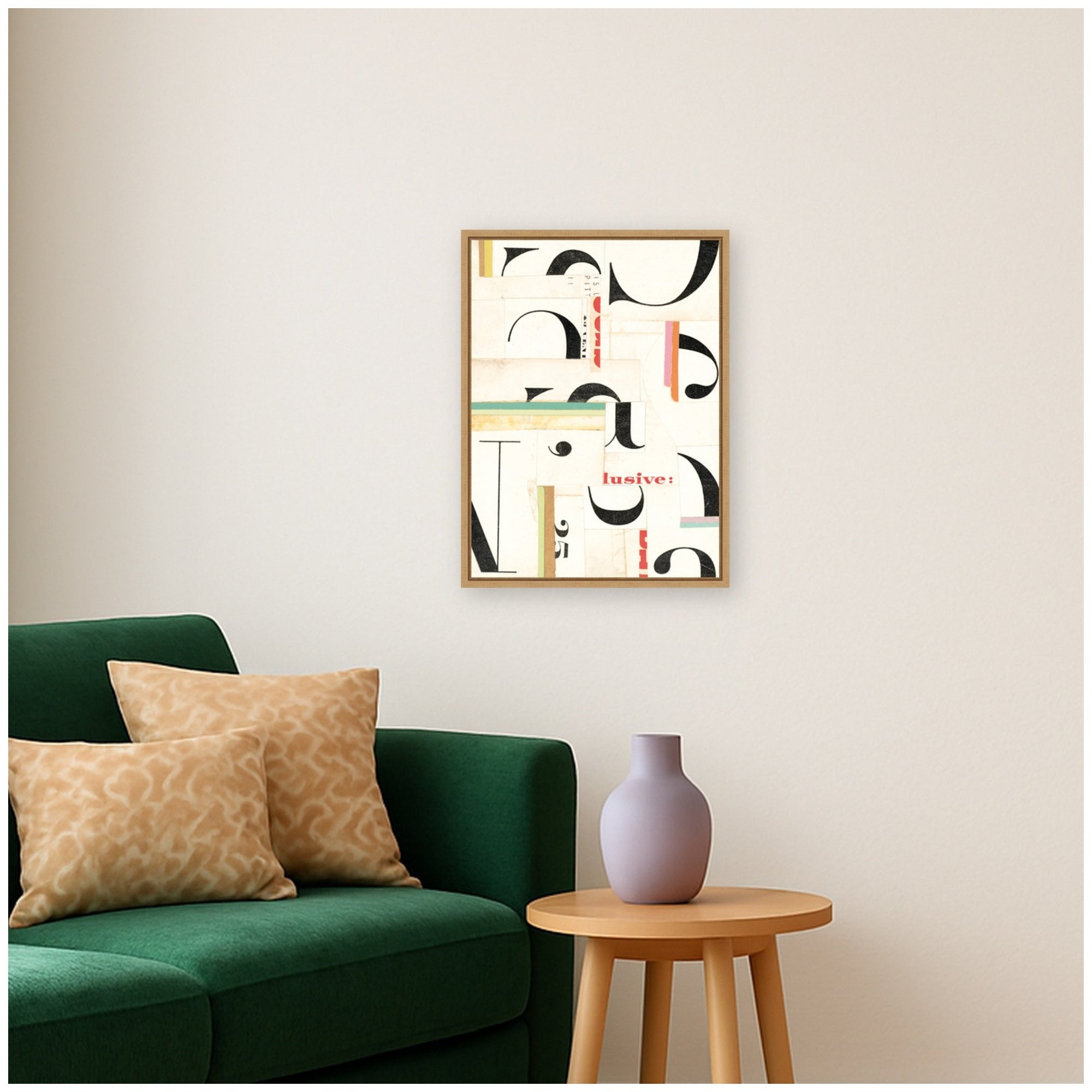 Typography White FC by Felicia Dadak Framed Canvas Wall Art Print