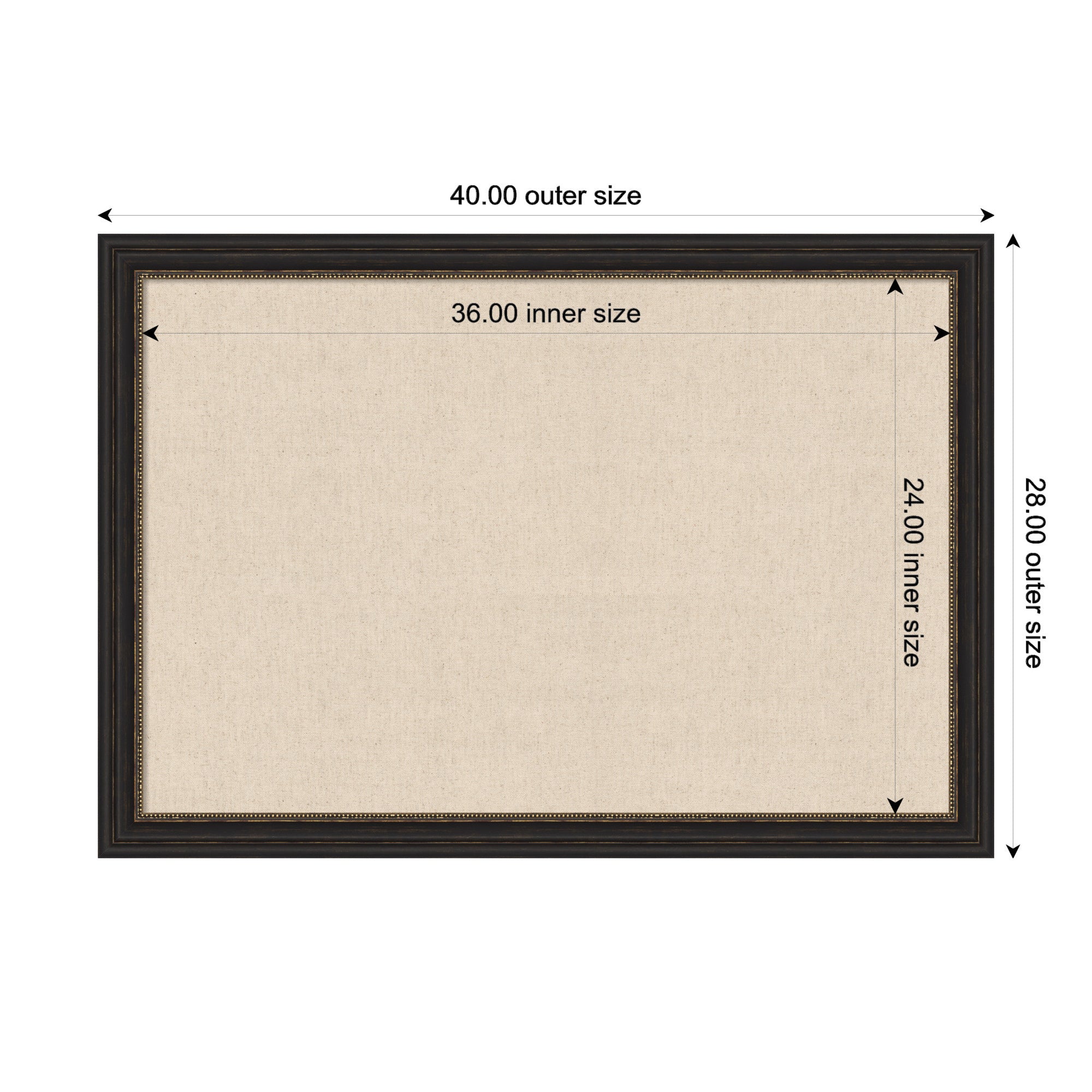 Pinboard 40x28 Accent Bronze Narrow 2