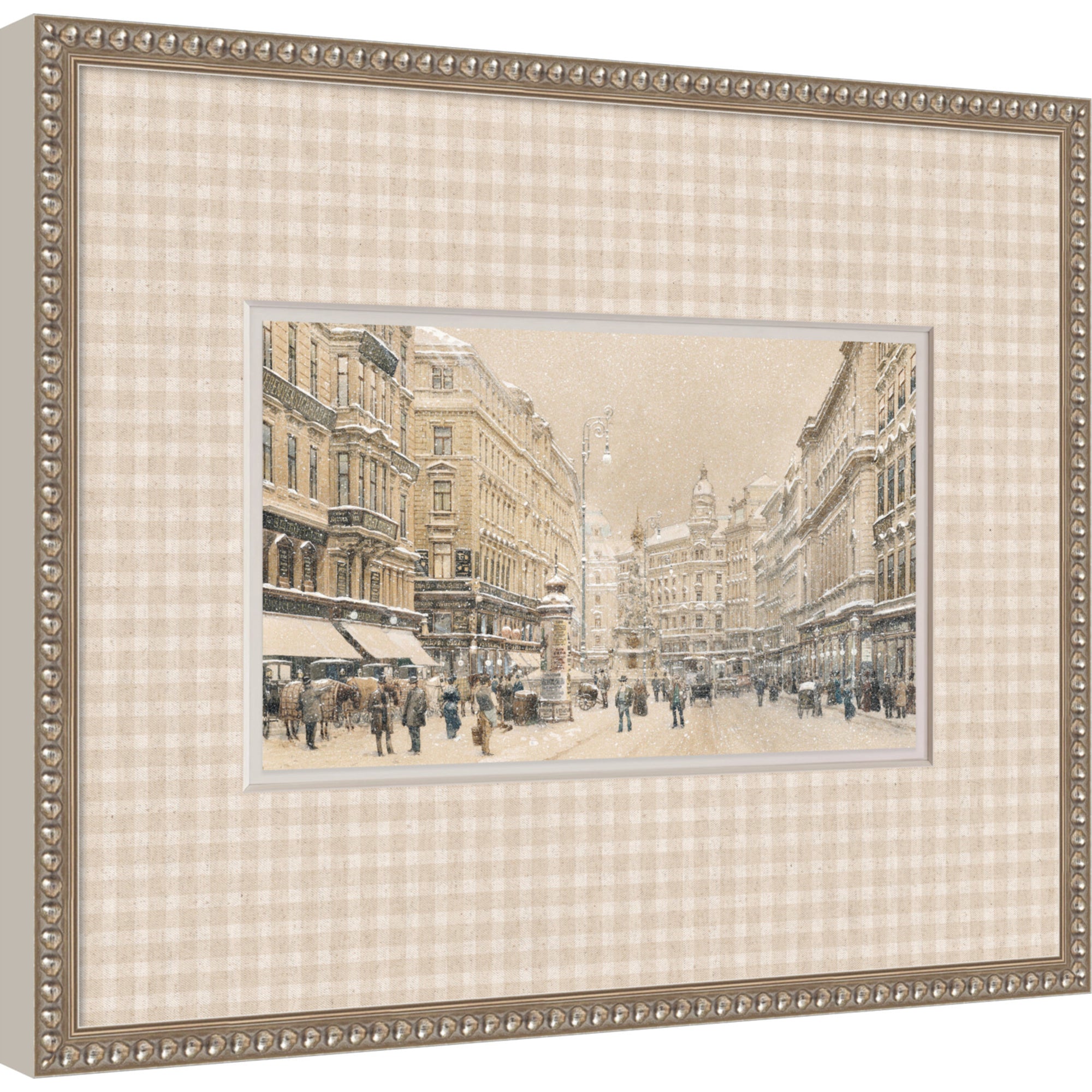 Framed Art Bradford Bead Silver 21x17 1