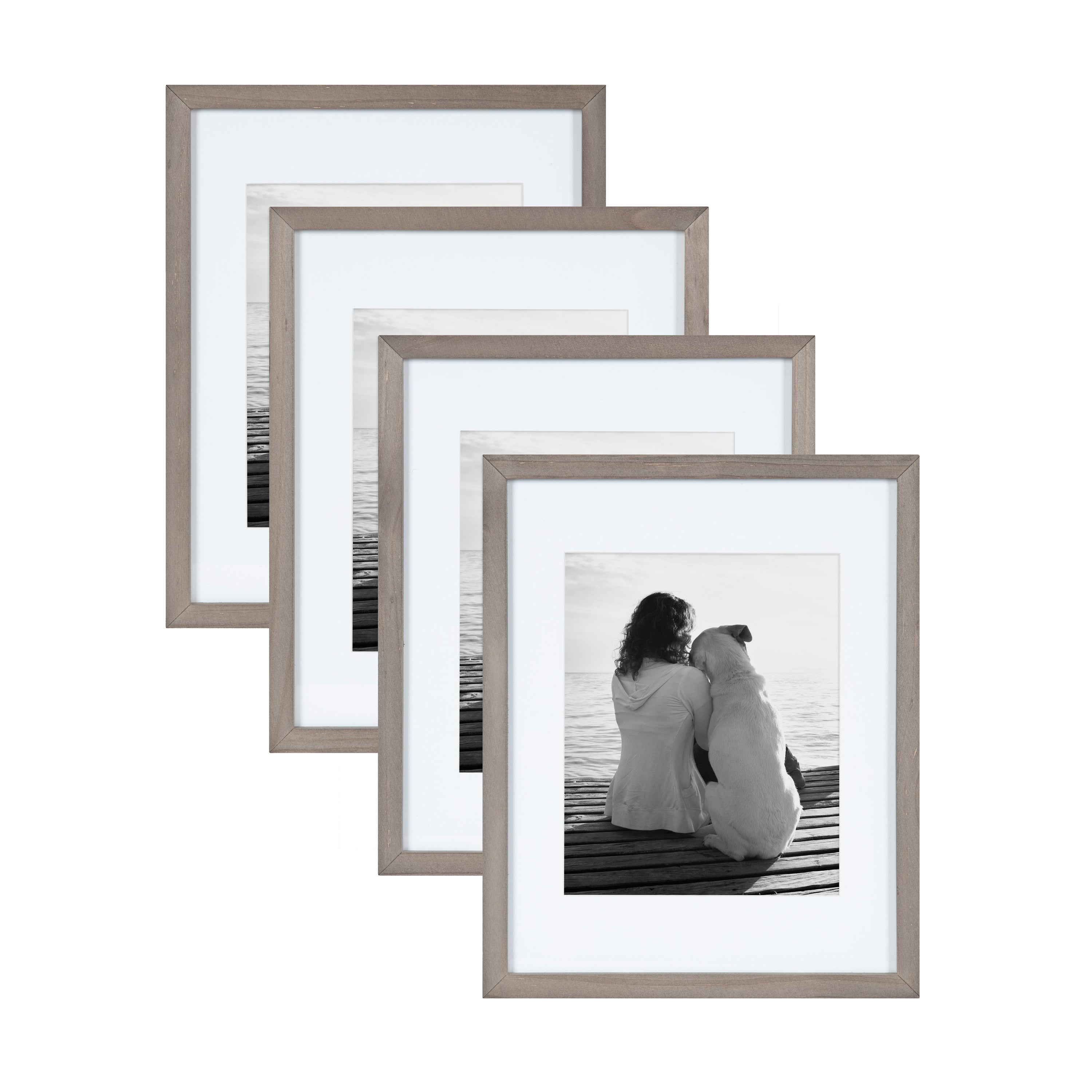 Wall Frame Distressed Gray 11x14 matted to 8x10 1