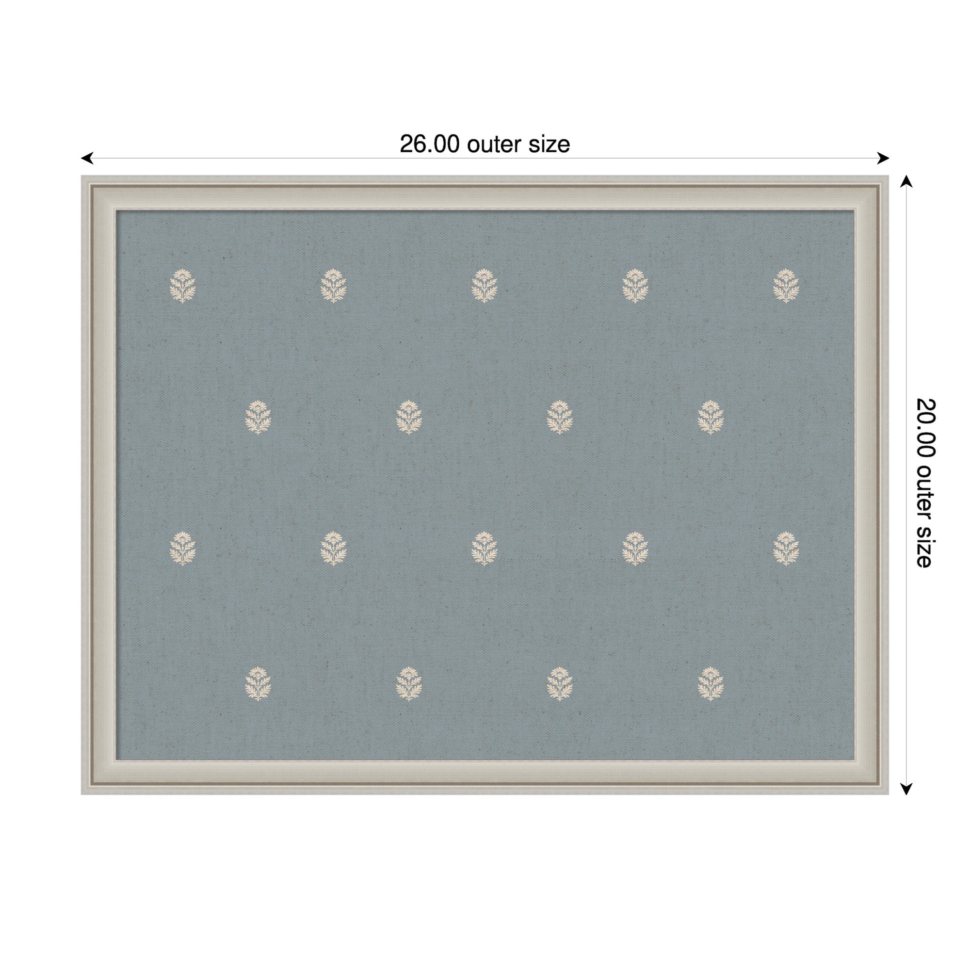 Magnetic Canvas 26x20 Florence Silver 2