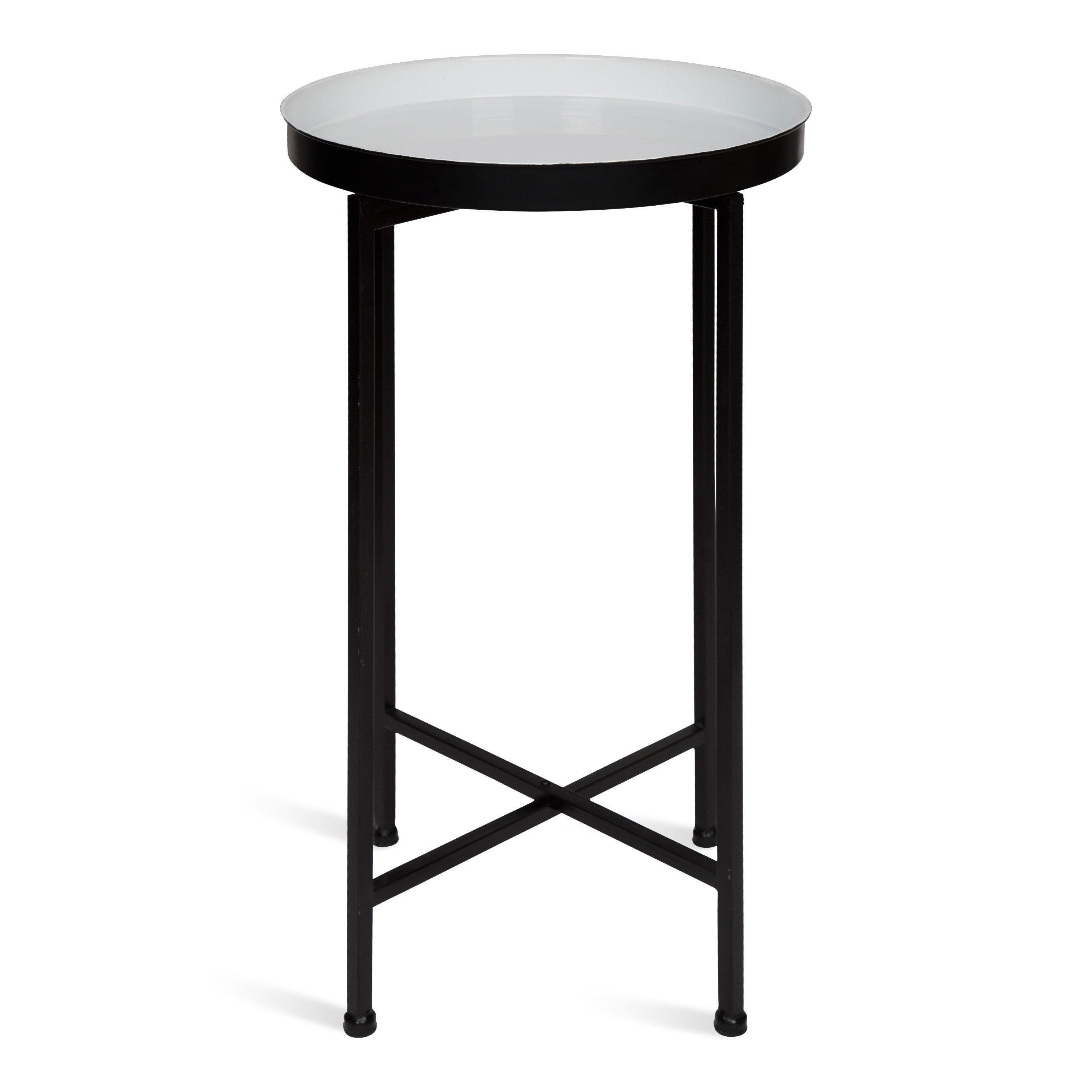 Tea Table Black White 14x14x26 3