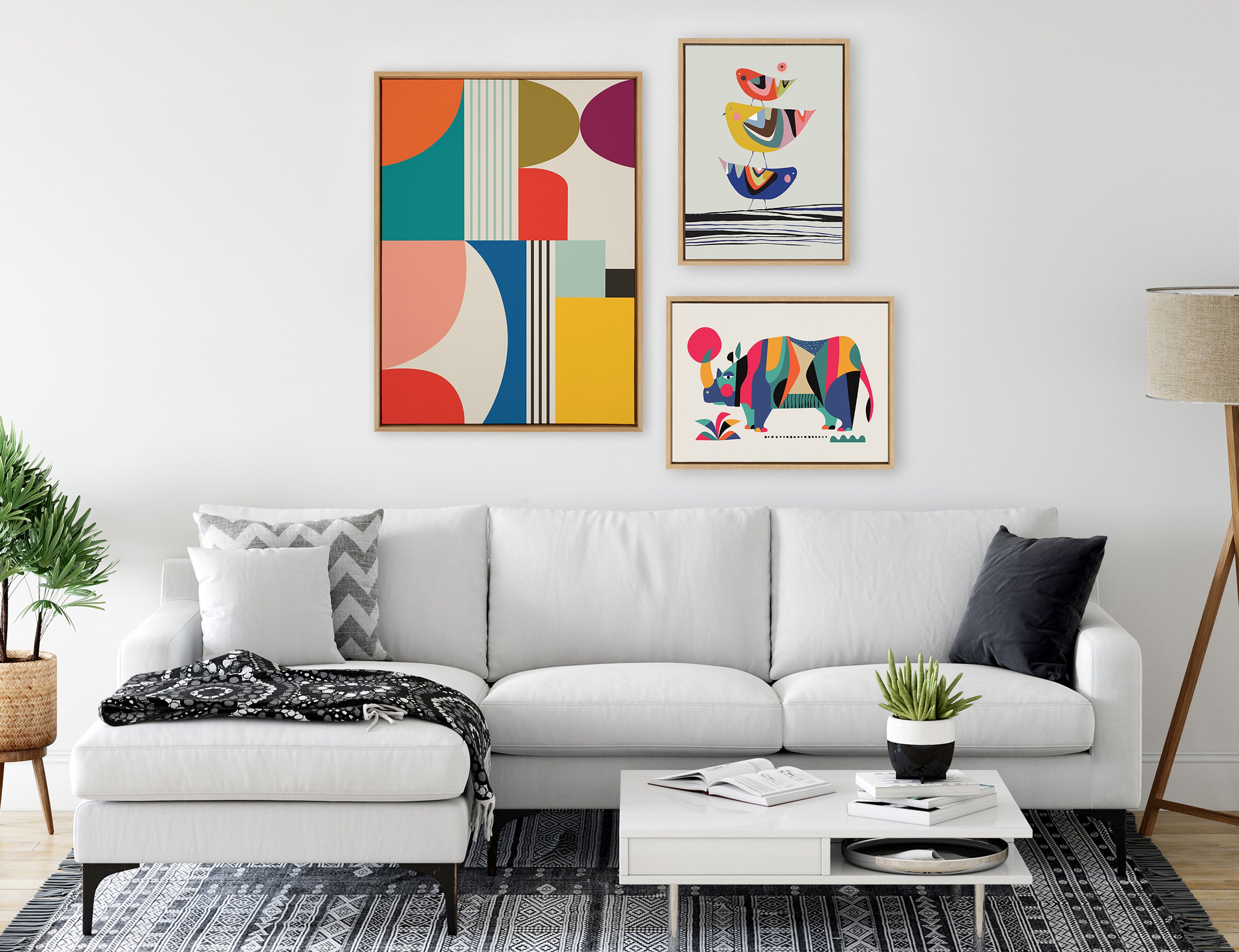 Framed Canvas Sylvie Natural 28x38 6