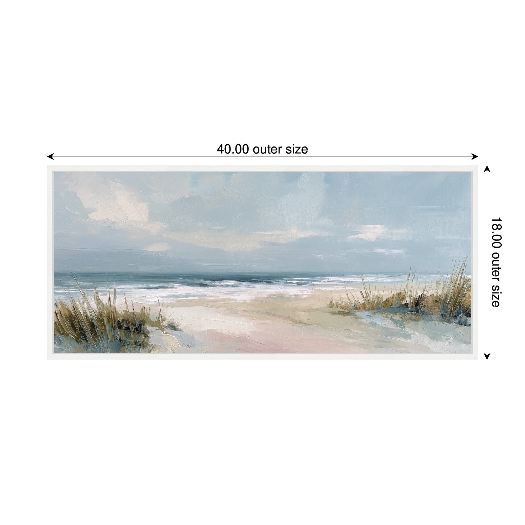 Framed Canvas 40x18 Sylvie White 2